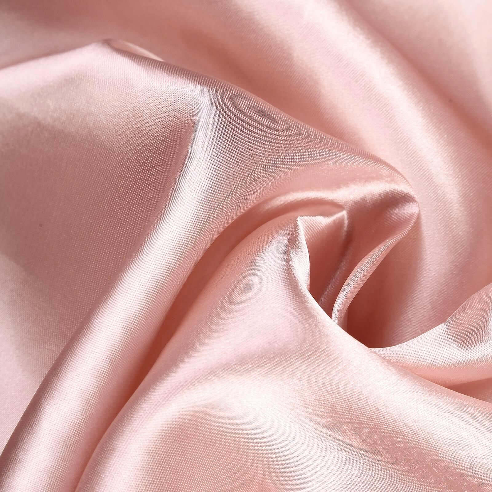 Satin Rectangular 90"x156" Tablecloth Dusty Rose - Seamless Table Cover