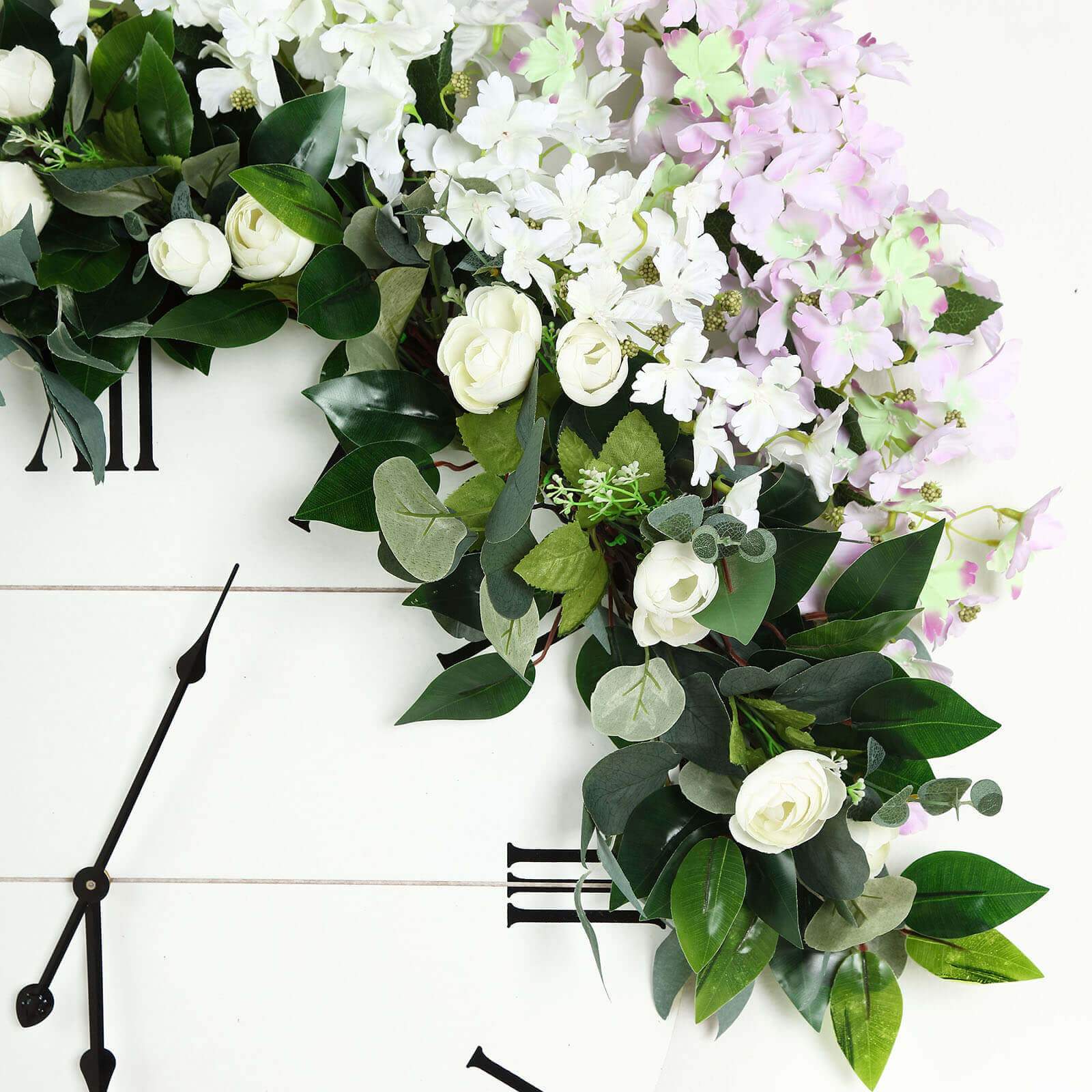 40" Artificial Eucalyptus Willow Leaf Ranunculus Flower Garland Vine