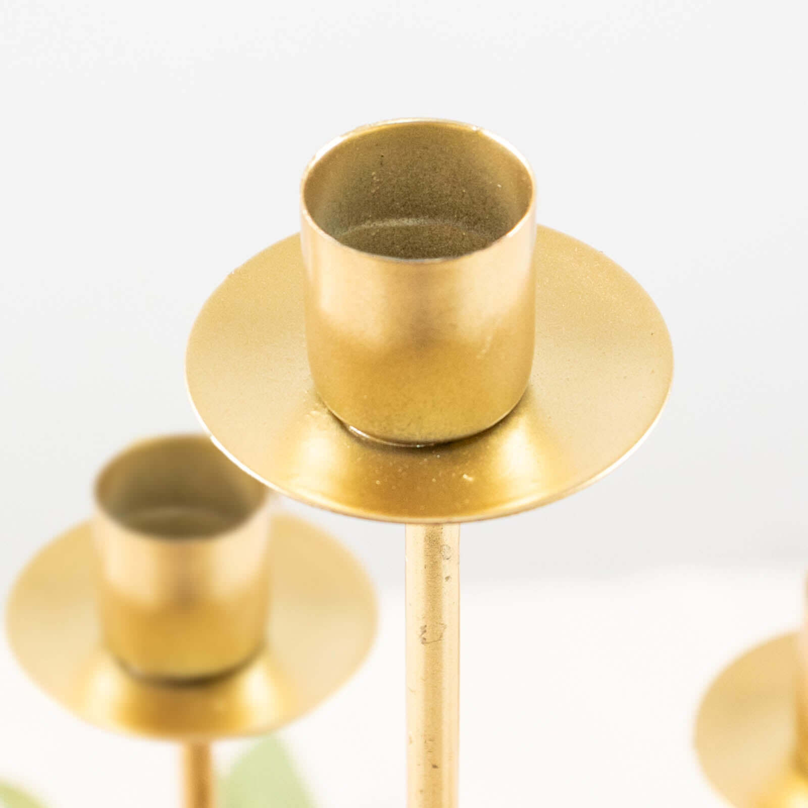 Cluster Candelabra Taper Candle Holder 7-Arm Gold Metal Wedding Centerpiece - Table Decor 15"