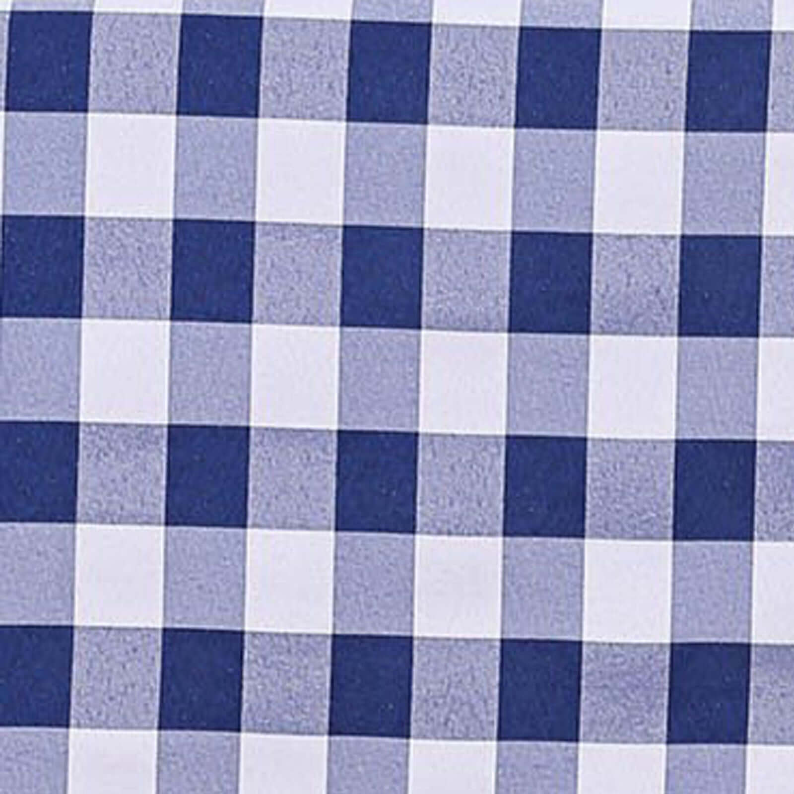 5 Pack Polyester Chair Sashes Navy Blue/White Buffalo Plaid - Durable & Reusable Chair Bows 6"x108"