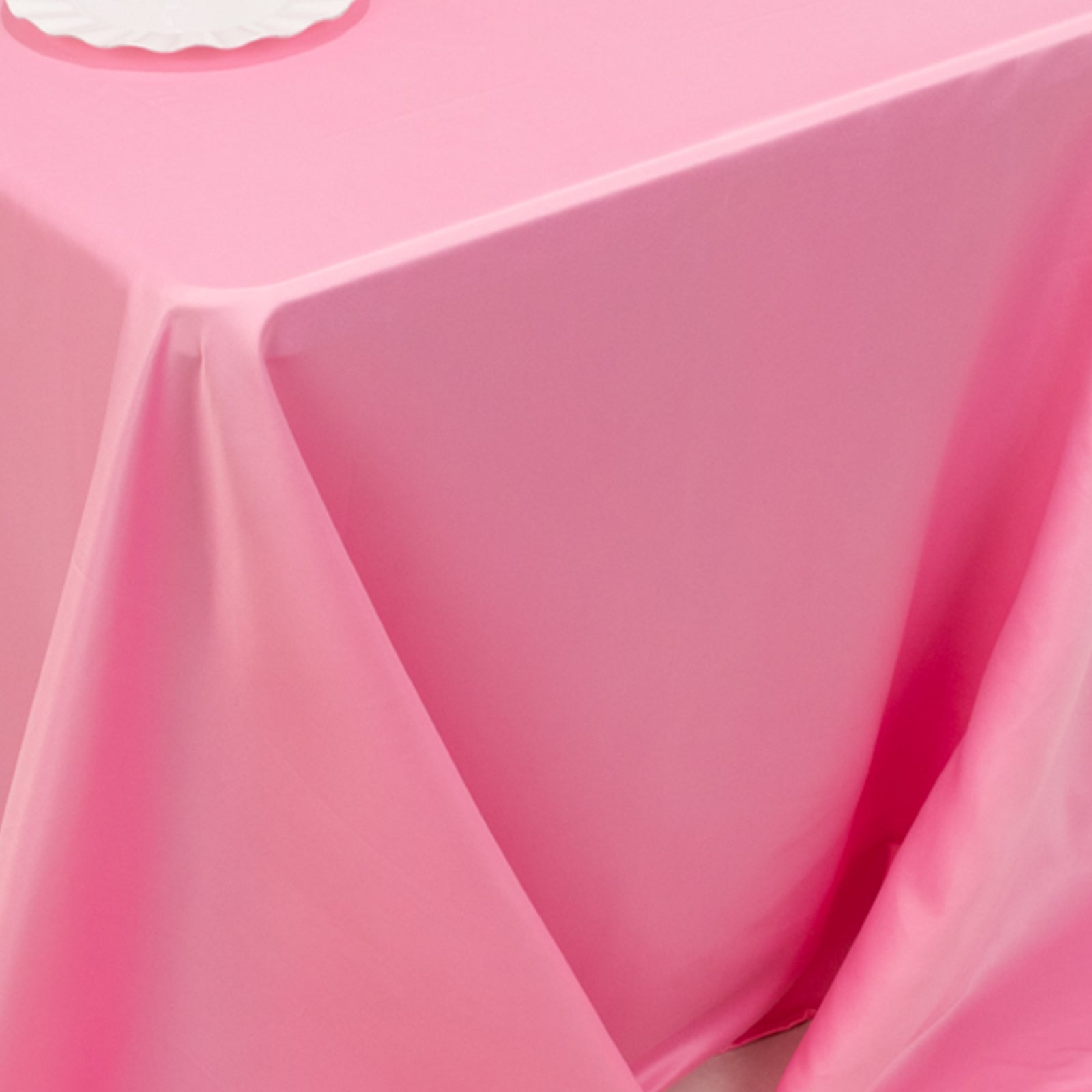 Lamour Satin 90"x132" Rectangle Tablecloth Pink - Soft & Silk-Like Seamless Table Cover