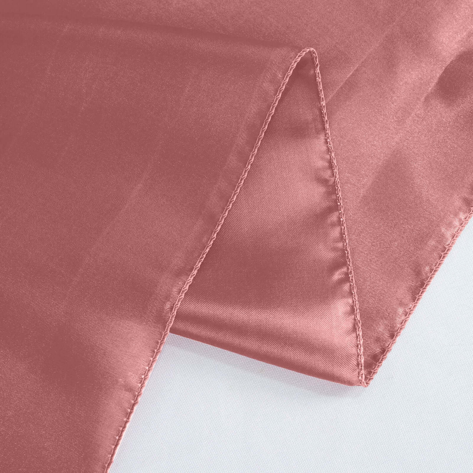 Satin 60"x60" Table Overlay Square Tablecloth Cinnamon Rose - Smooth Silky Touch Table Cover