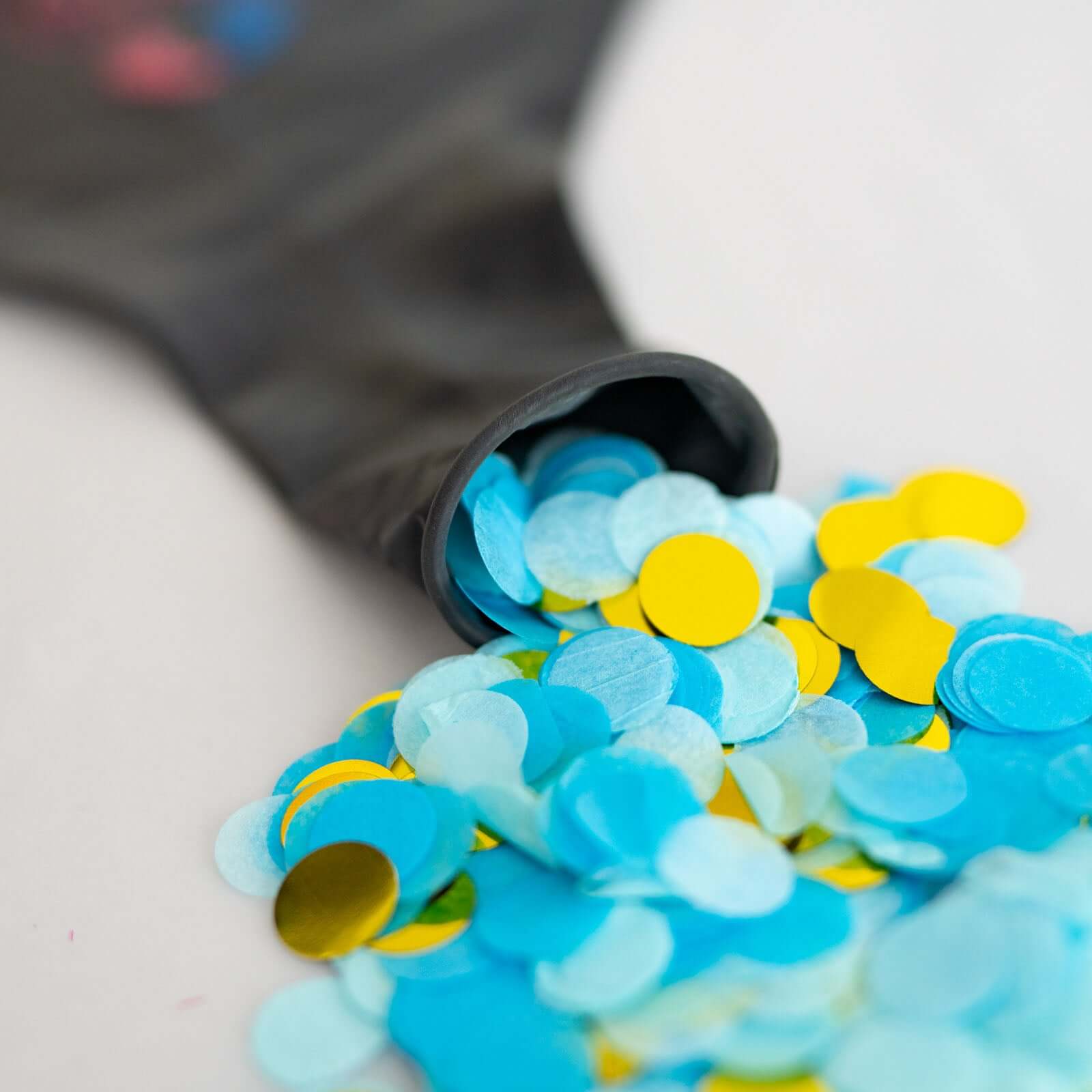 24" Gender Reveal Blue Confetti Filled Boy Or Girl Print Latex Balloon