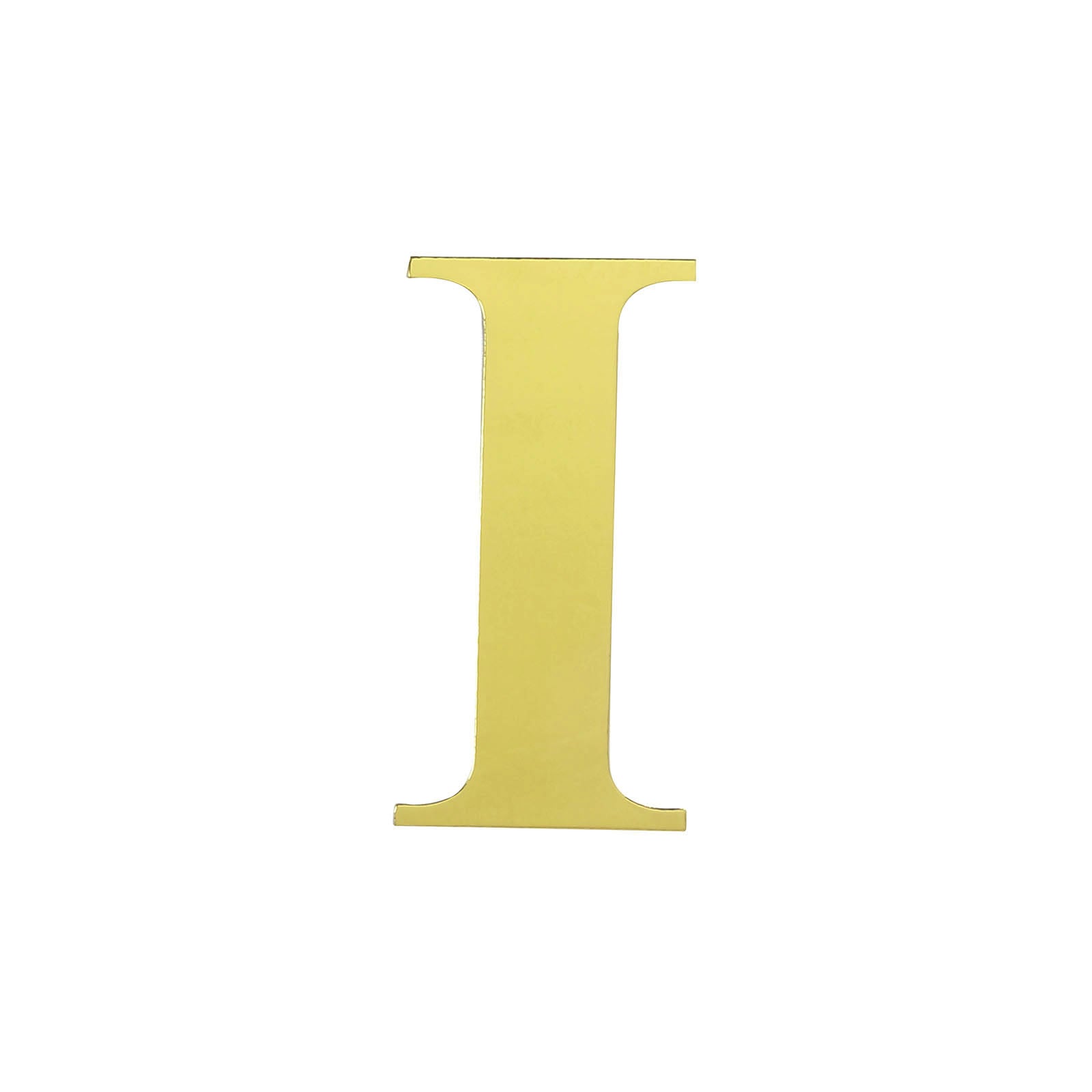 4 Pack 5" Metallic Gold Alphabet Stickers Banner, Customizable Stick on Gold Letters - I