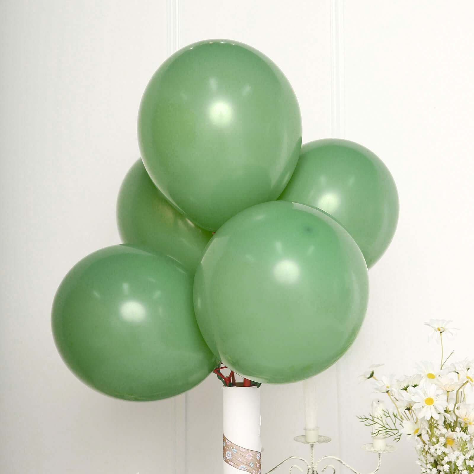 25 Pack 12" Matte Pastel Dusty Sage Green Helium Air Latex Party Balloons