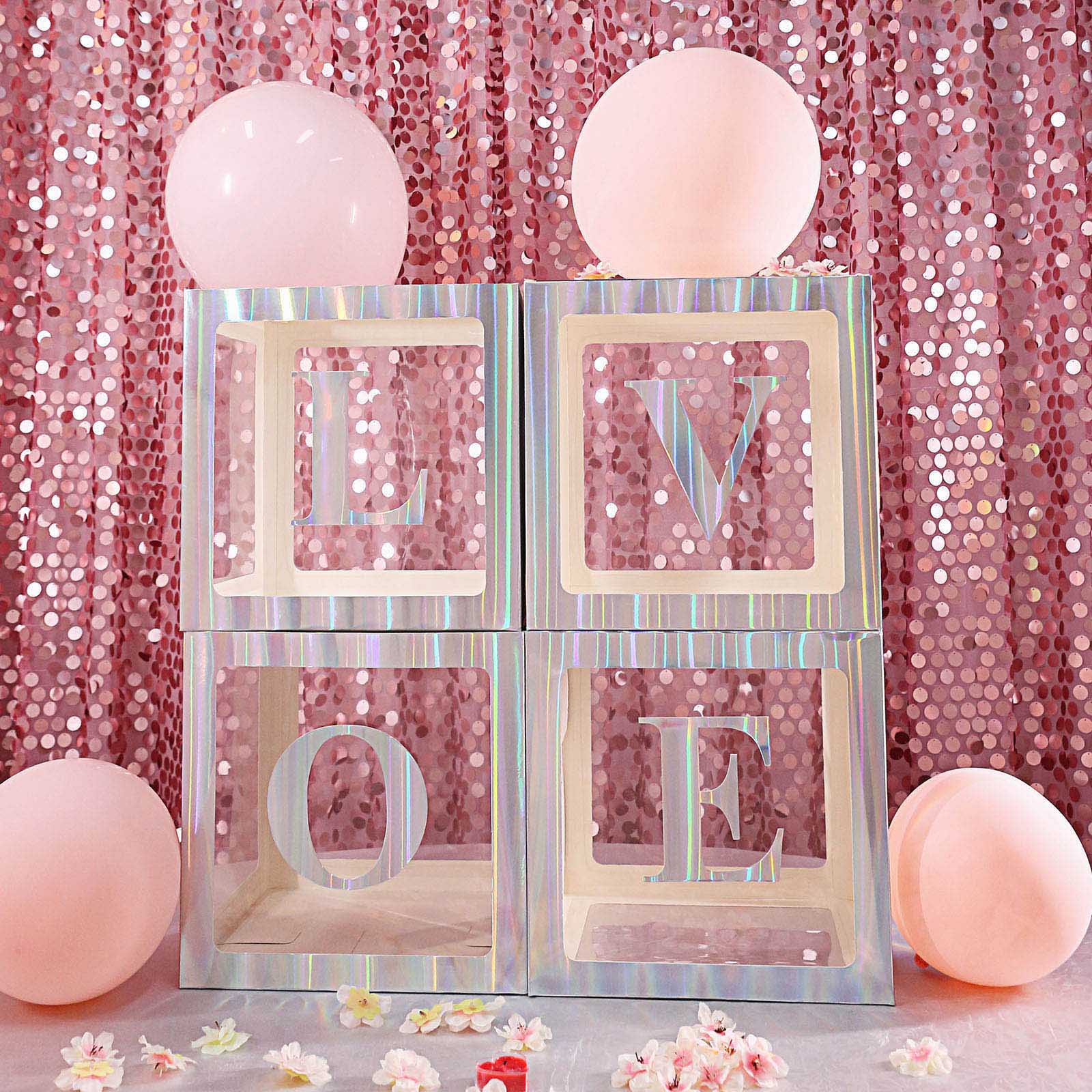 4 Pack 5" Iridescent Alphabet Stickers Banner, Customizable Stick on Letters - Y