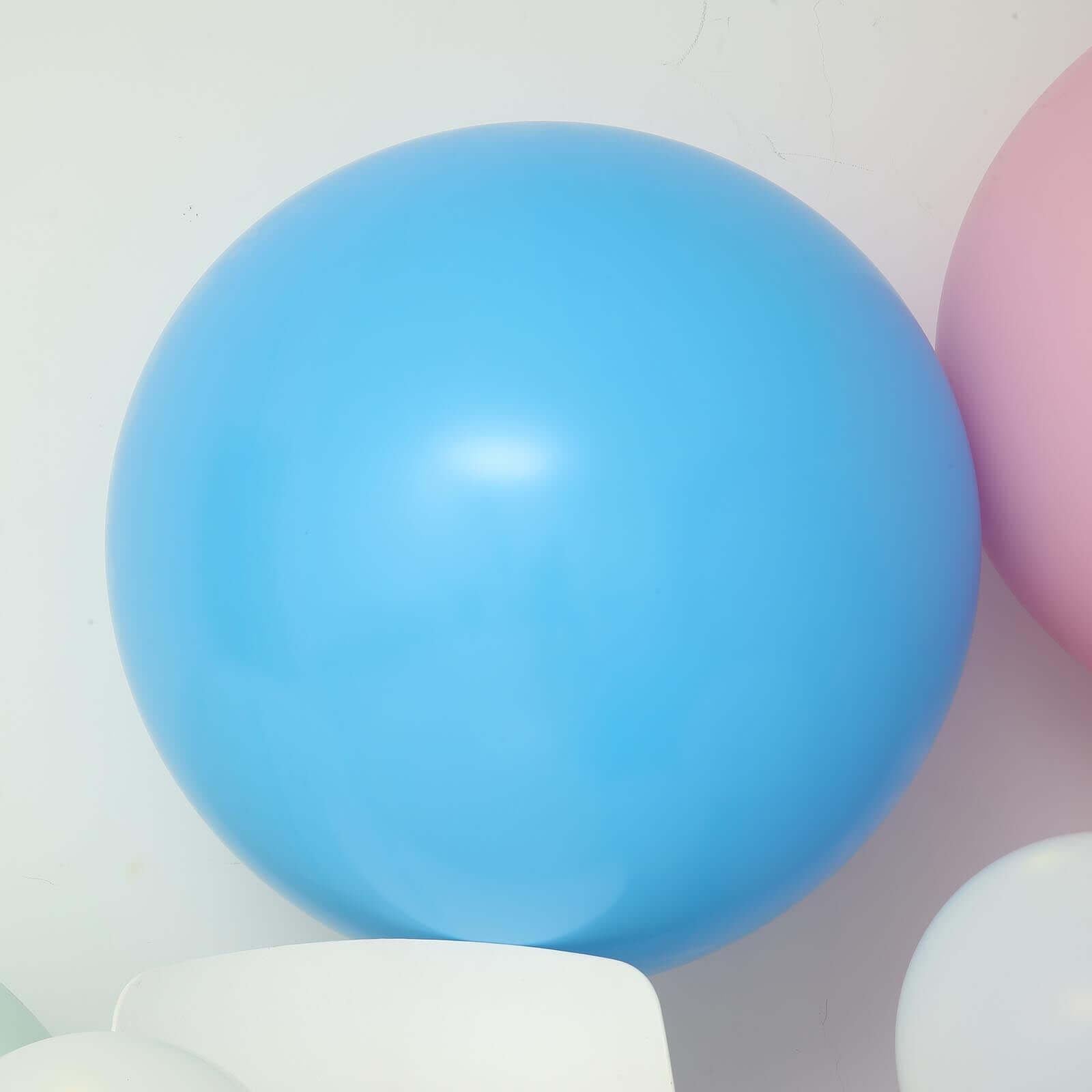 2 Pack 32" Large Matte Pastel Light Blue Helium Air Premium Latex Balloons