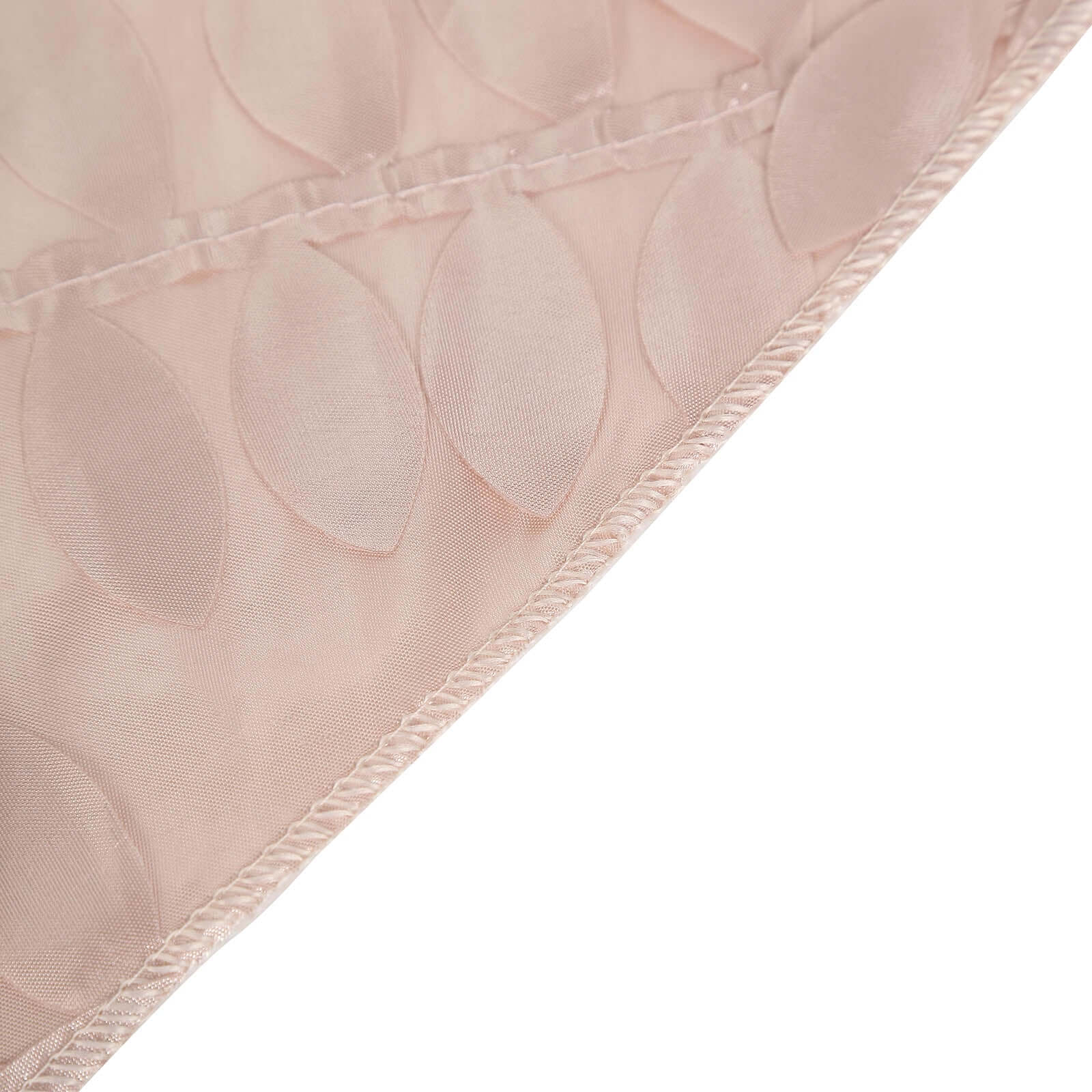 Taffeta 132" Round Tablecloth Dusty Rose | 3D Leaf Petal Design Seamless Table Cover