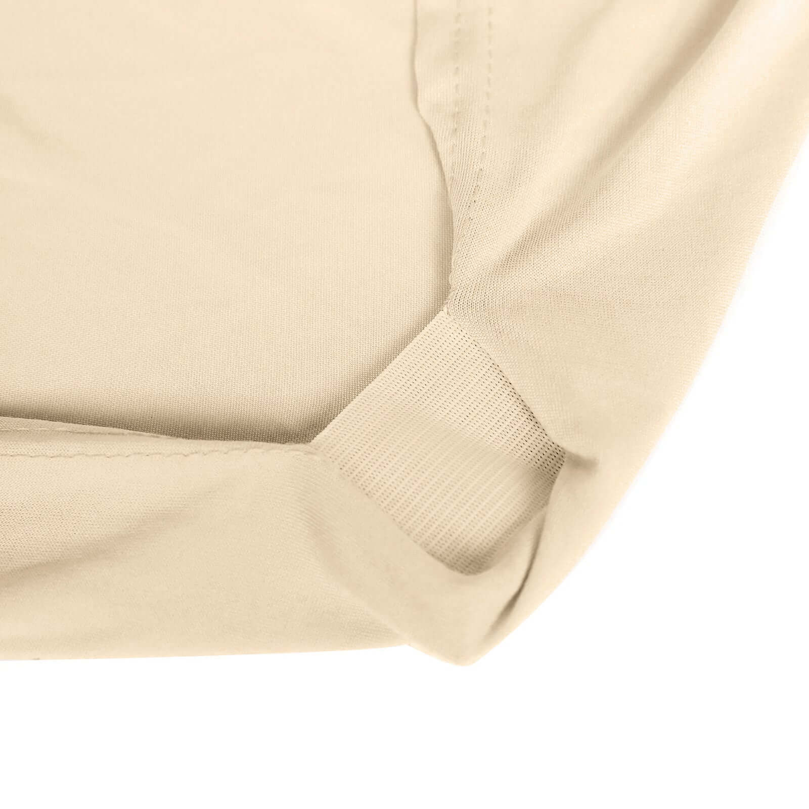 Spandex Chair Cover for Banquet Chairs Beige - Stretch 160GSM Fabric with Slip-On Slipcover