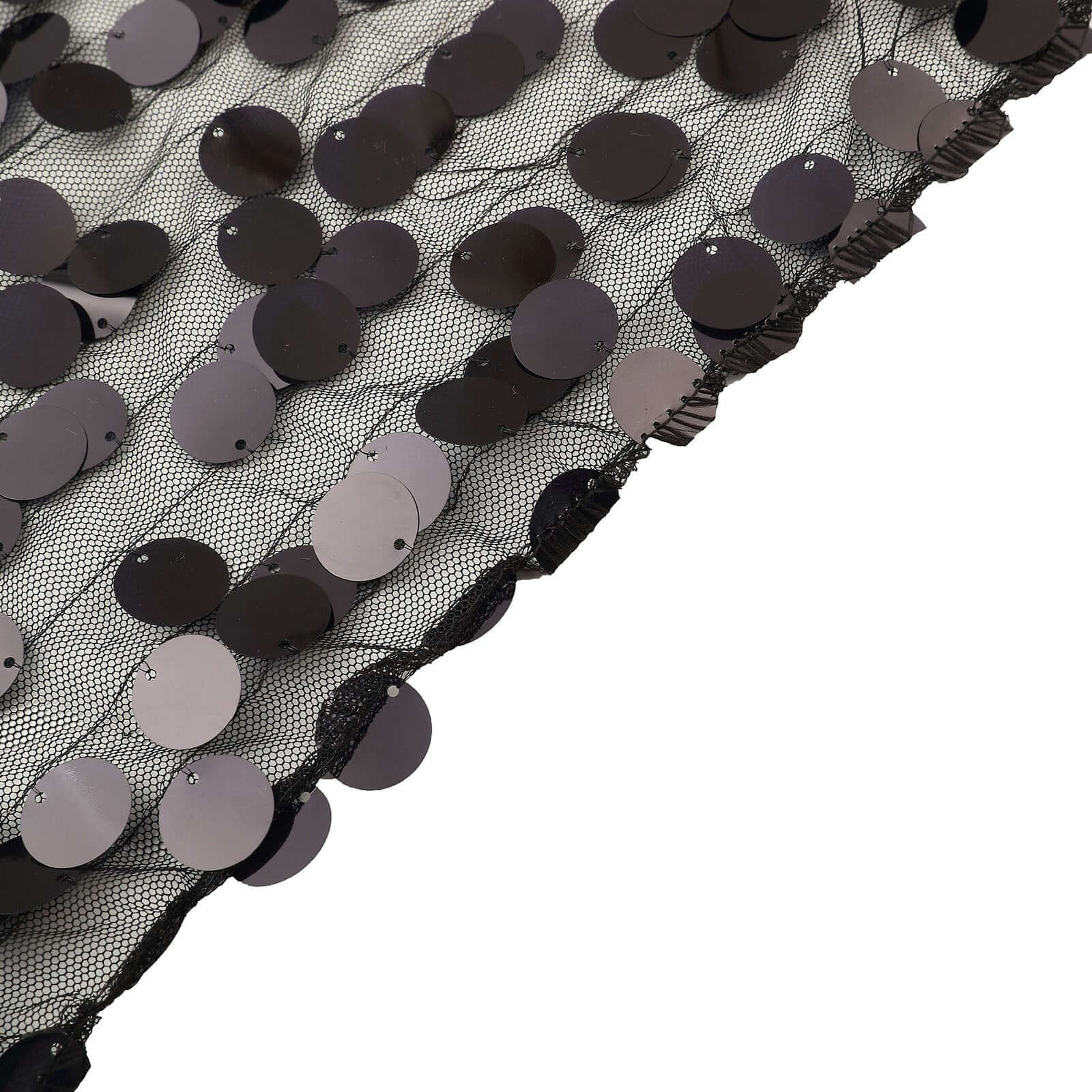 Sequin Chair Slipcover Big Payette Design for Chiavari Chairs Black - Glittering Chair Back Cover
