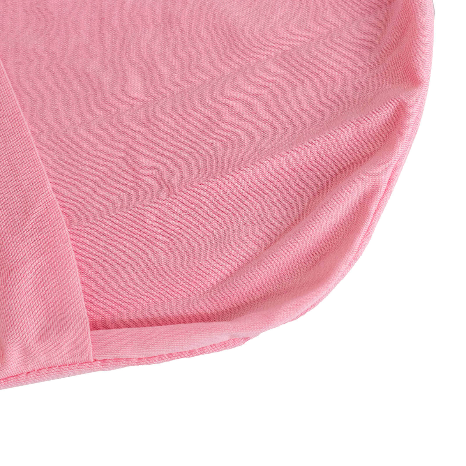 Spandex Chair Cover with Pink Rhinestone Buckled Sash Band Blush - Stretch Fitted Slipcover