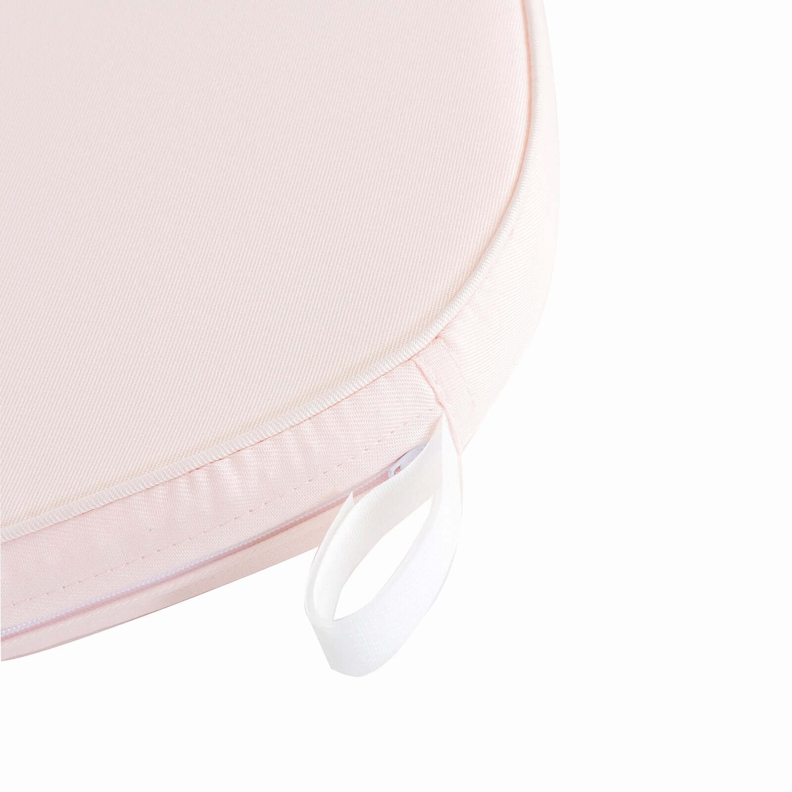 Chiavari Chair Cushion with 1.5" Thick Memory Foam and Ties Blush - Stylish Removable Cover for Comfort