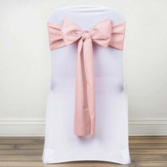 5 Pack Polyester Chair Sashes Blush 6"x108"