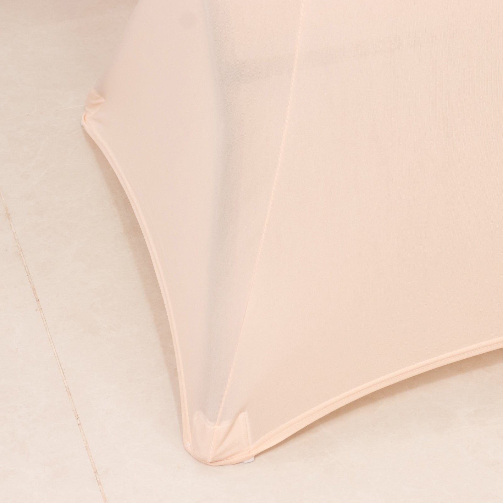 Spandex 33"-36" Round Cocktail Table Cover Blush - Easy to Maintain Stretch Fitted Highboy Tablecloth