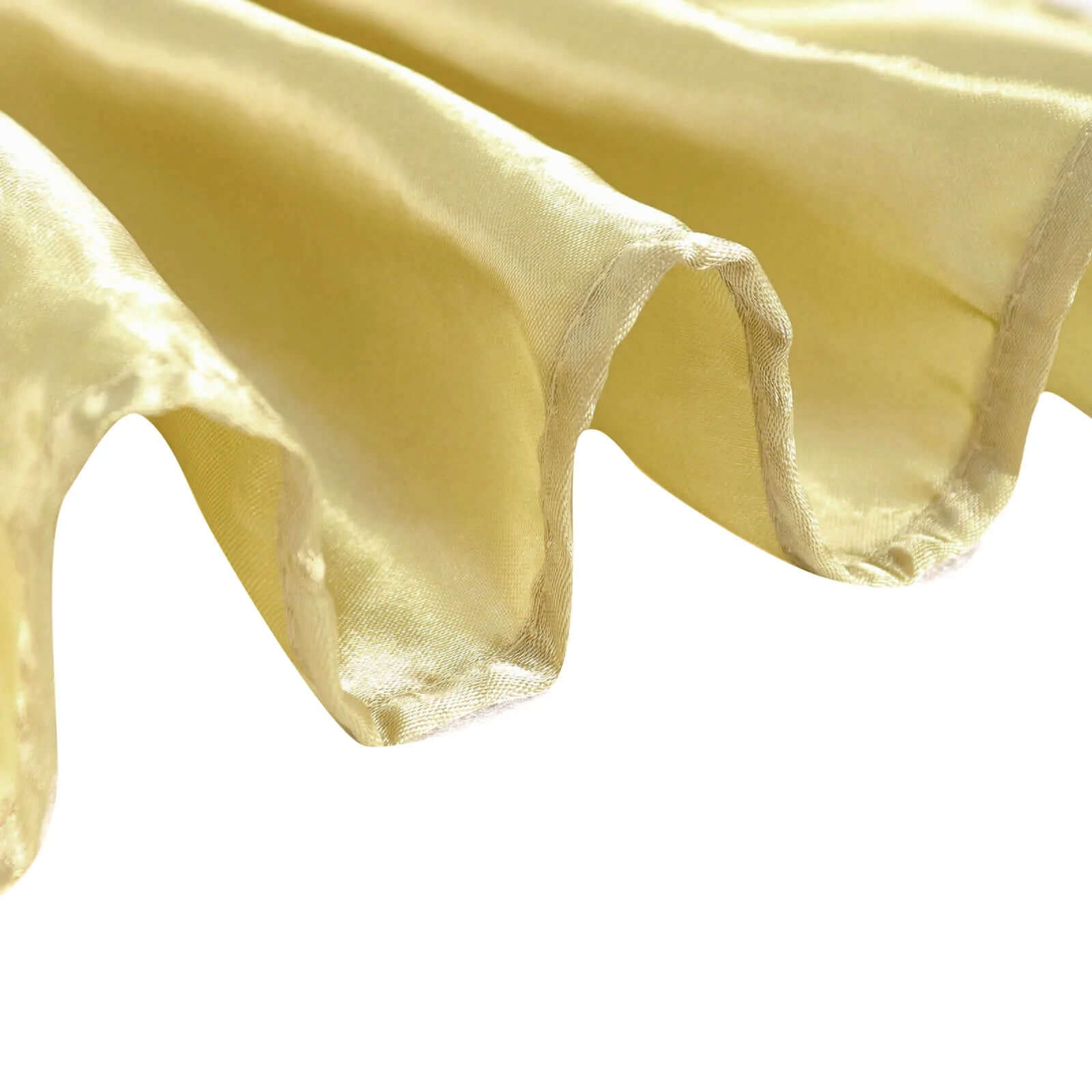 Satin Rectangular 60"x126" Tablecloth Champagne - Smooth and Lustrous Table Cover