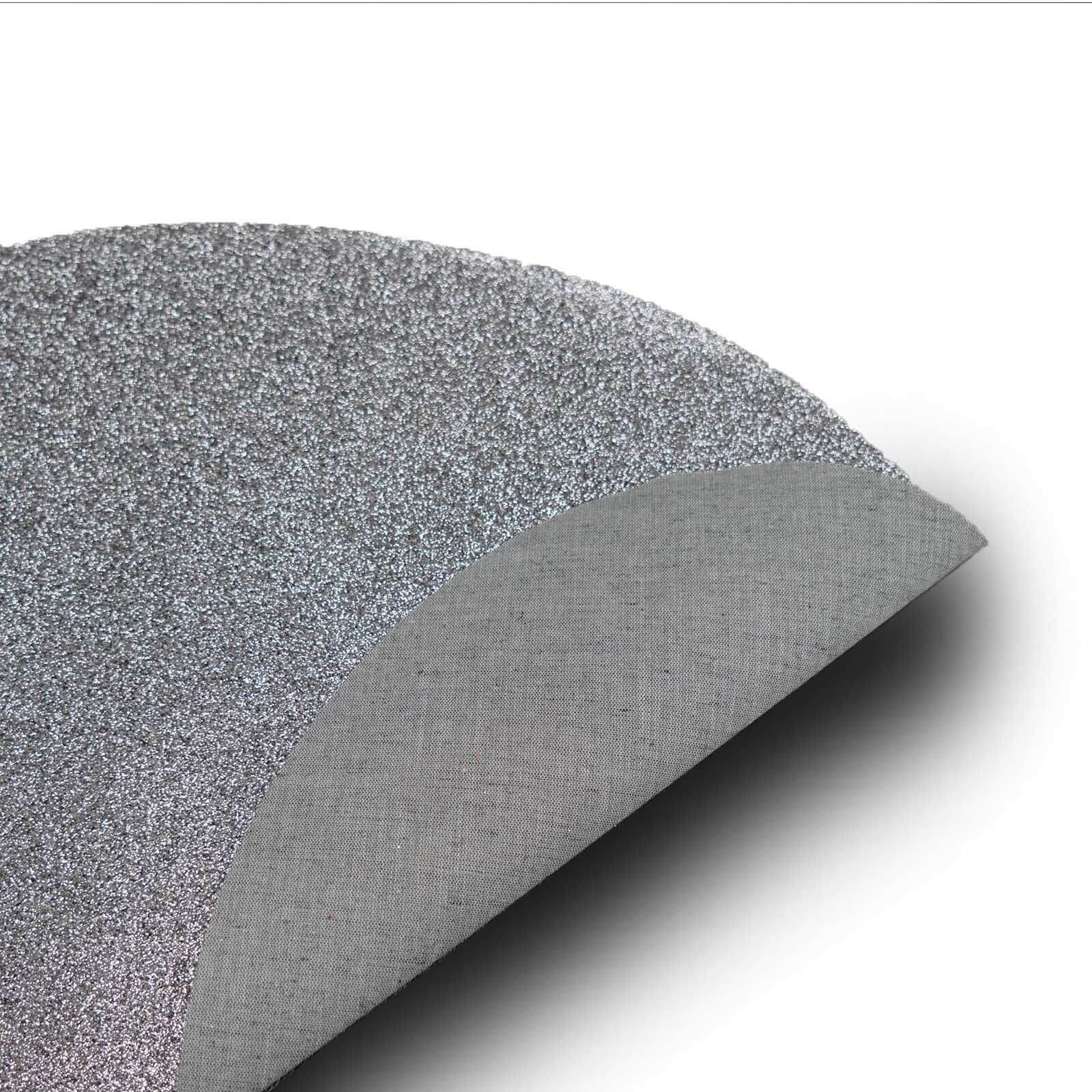 6-Pack Placemats Glitter Design Charcoal Gray Sparkle Oval - Non-Slip Decorative Table Mats for Dining 12"x18"