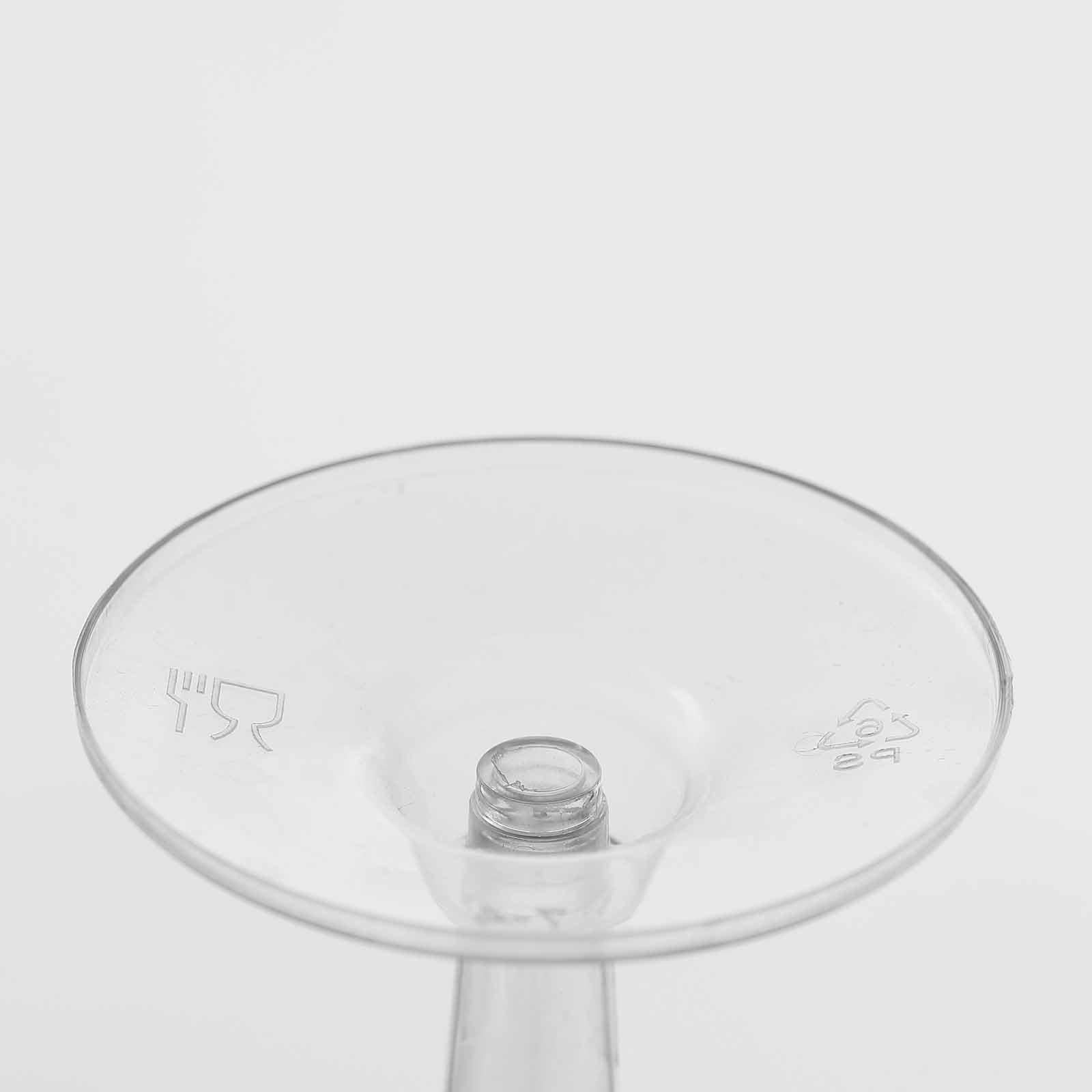 12-Pack Plastic Wine Glasses Clear Short Hollow Stem - Stylish Disposable Cups for Wine 6oz