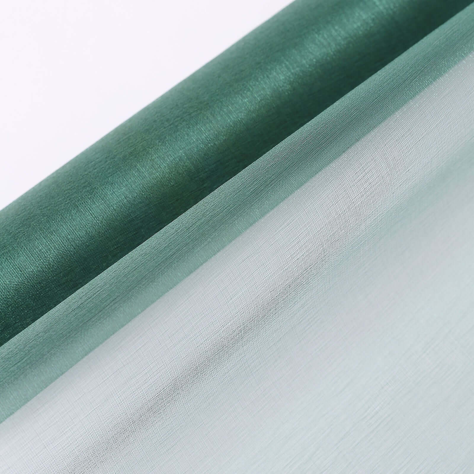 12"x10yd Hunter Emerald Green Sheer Chiffon Fabric Bolt, DIY Voile Drapery Fabric