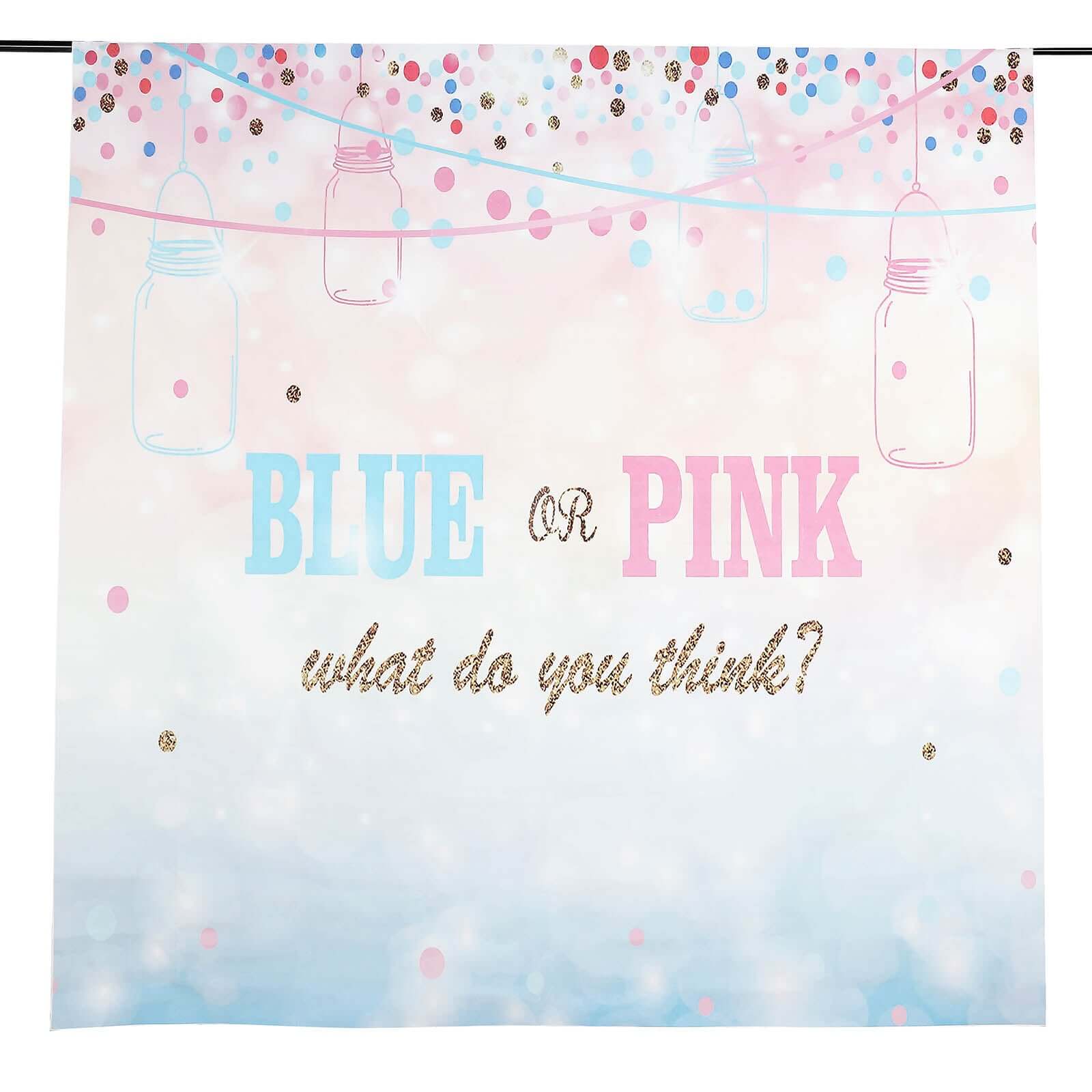 8ftx8ft Gender Reveal "Blue Or Pink" Vinyl Photo Shoot Backdrop