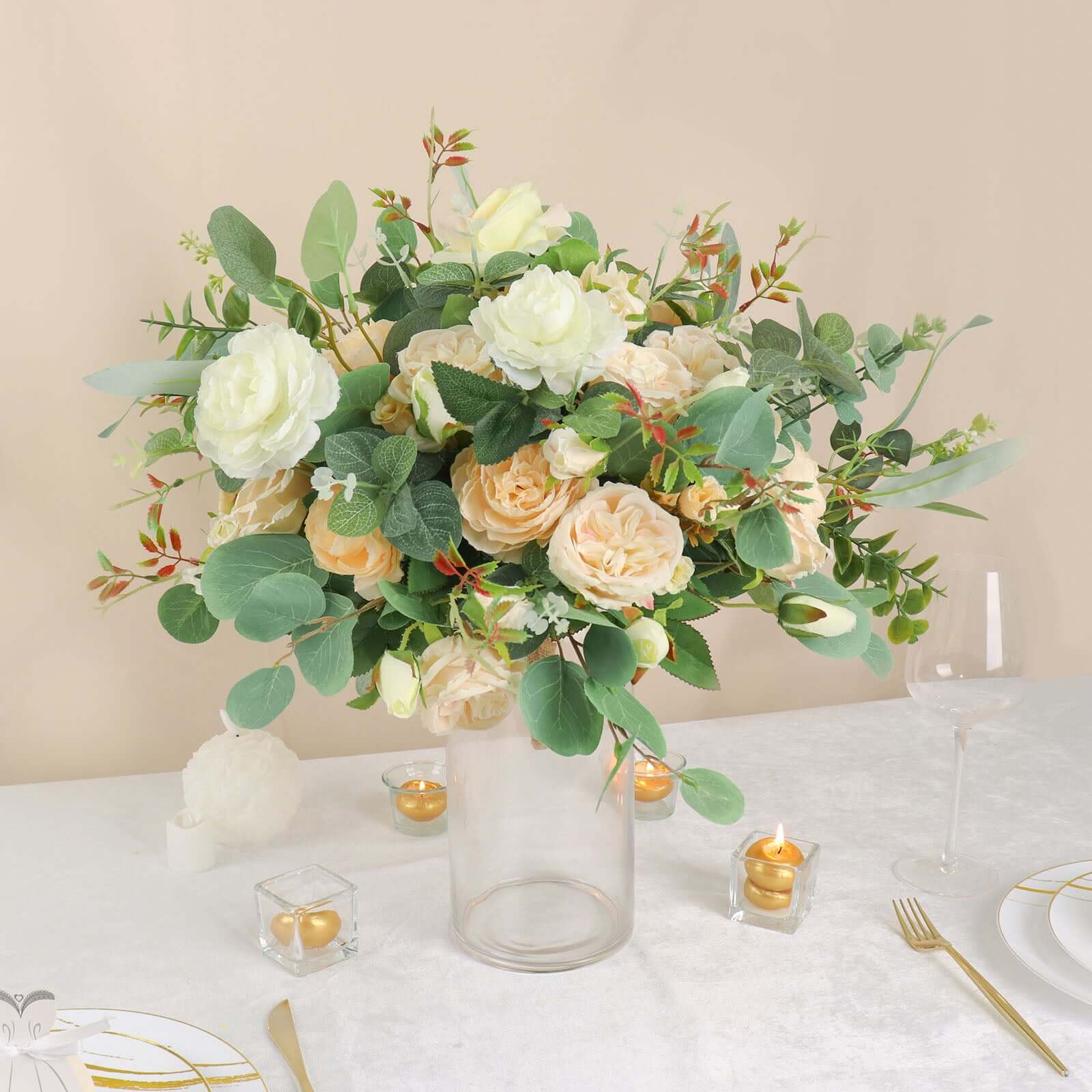 12-Pack Glass Flower Vases Cylinder Design Heavy Duty Clear - Stylish Centerpieces for Weddings 10"