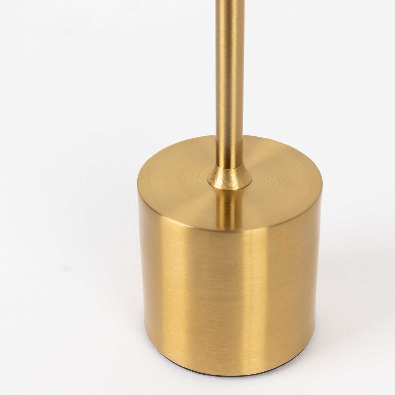Cordless Table Lamp Modern Metal Gold Design LED Dimmable with Touch Control - Rechargeable Night Light 13"