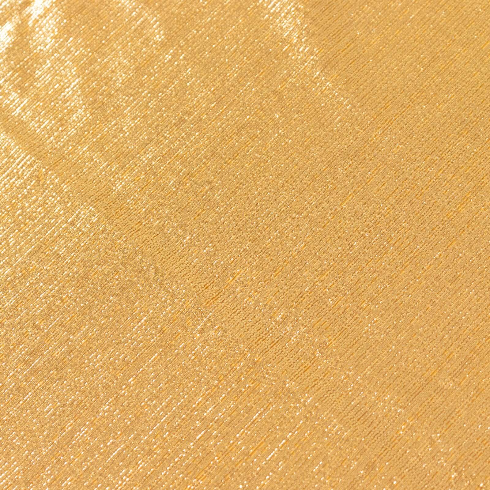 Sequin Dots Polyester 60"x126" Rectangle Tablecloth Shimmering Gold - Wrinkle Free & Sparkling Table Cover for Stylish Event Decor