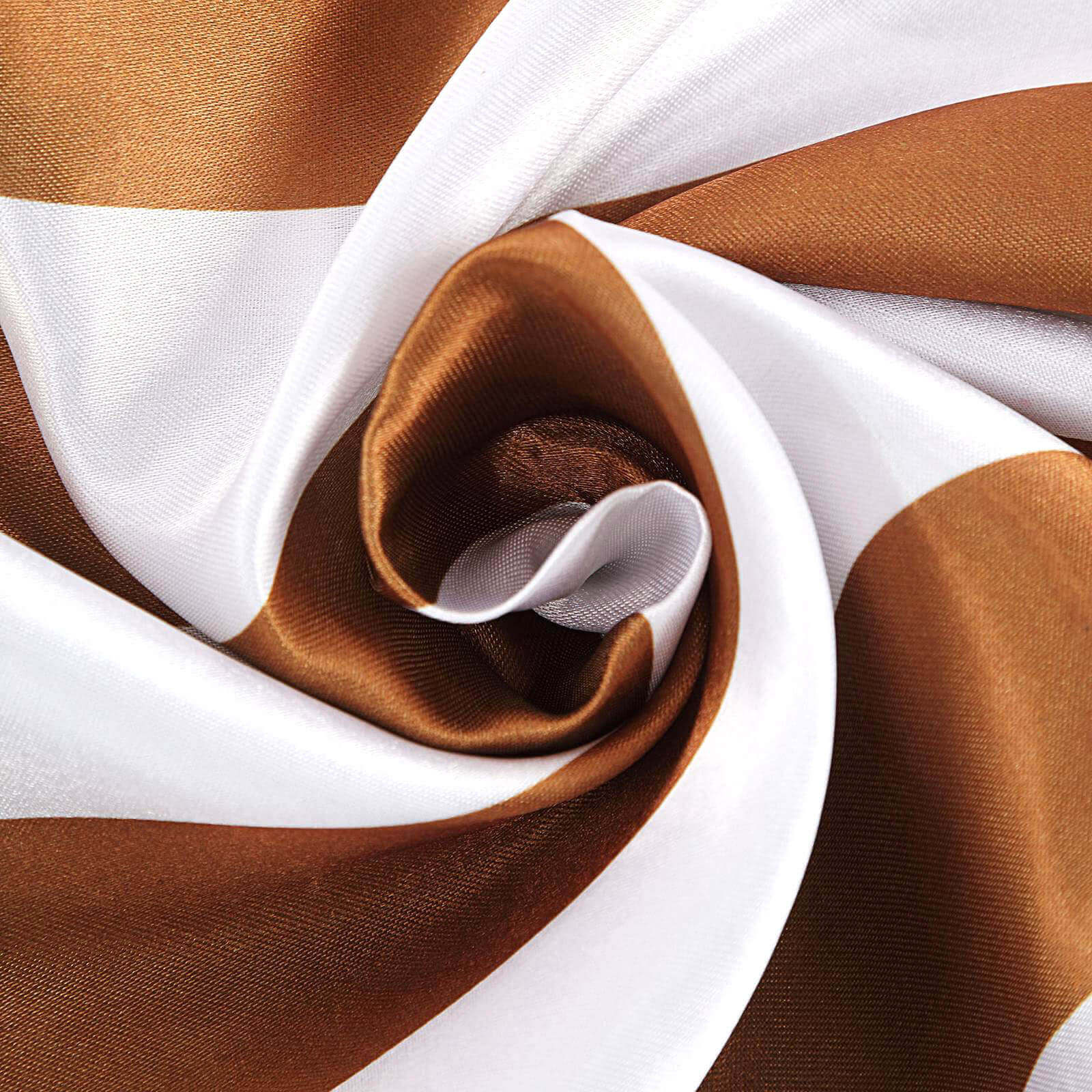 Satin 60"x102" Rectangle Tablecloth Gold/White - Stripe Design with Stylish Smooth Finish Table Cover