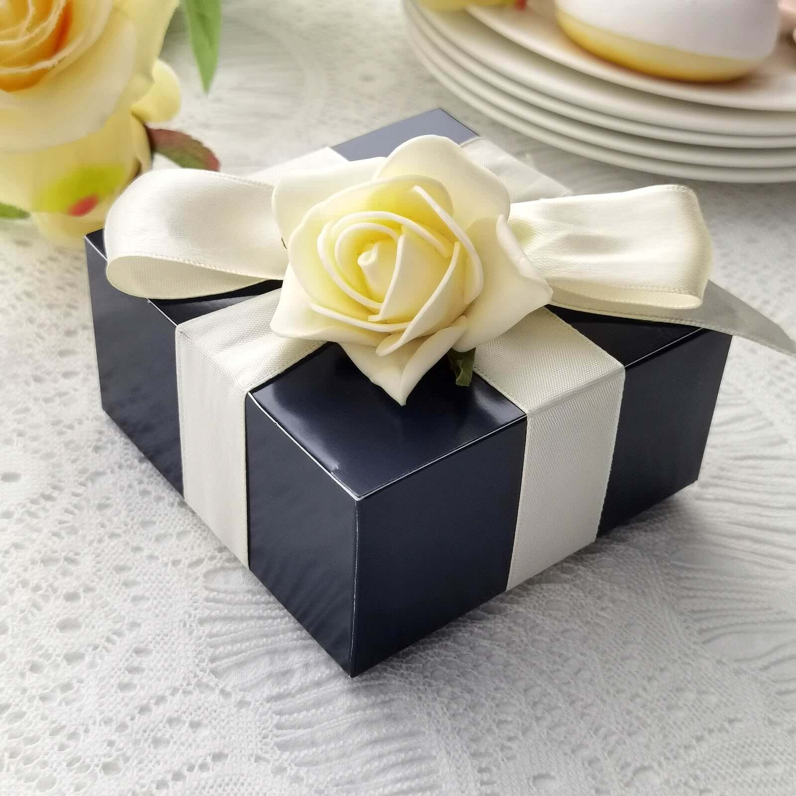 100 Pack 4"x4"x2" Navy Blue Cake Cupcake Party Favor Gift Boxes, DIY