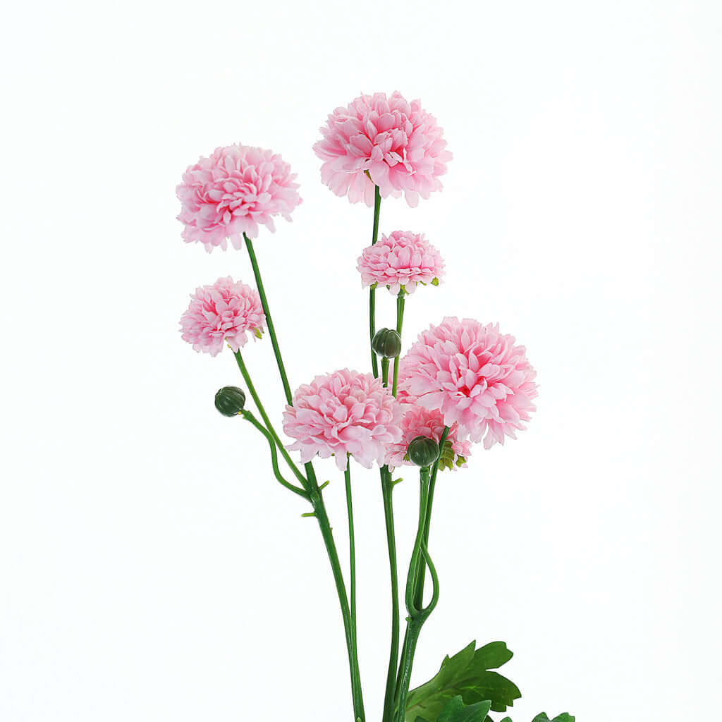 2 Bushes 33" Blush Artificial Mums Spray, Faux Chrysanthemum Flower Bouquet