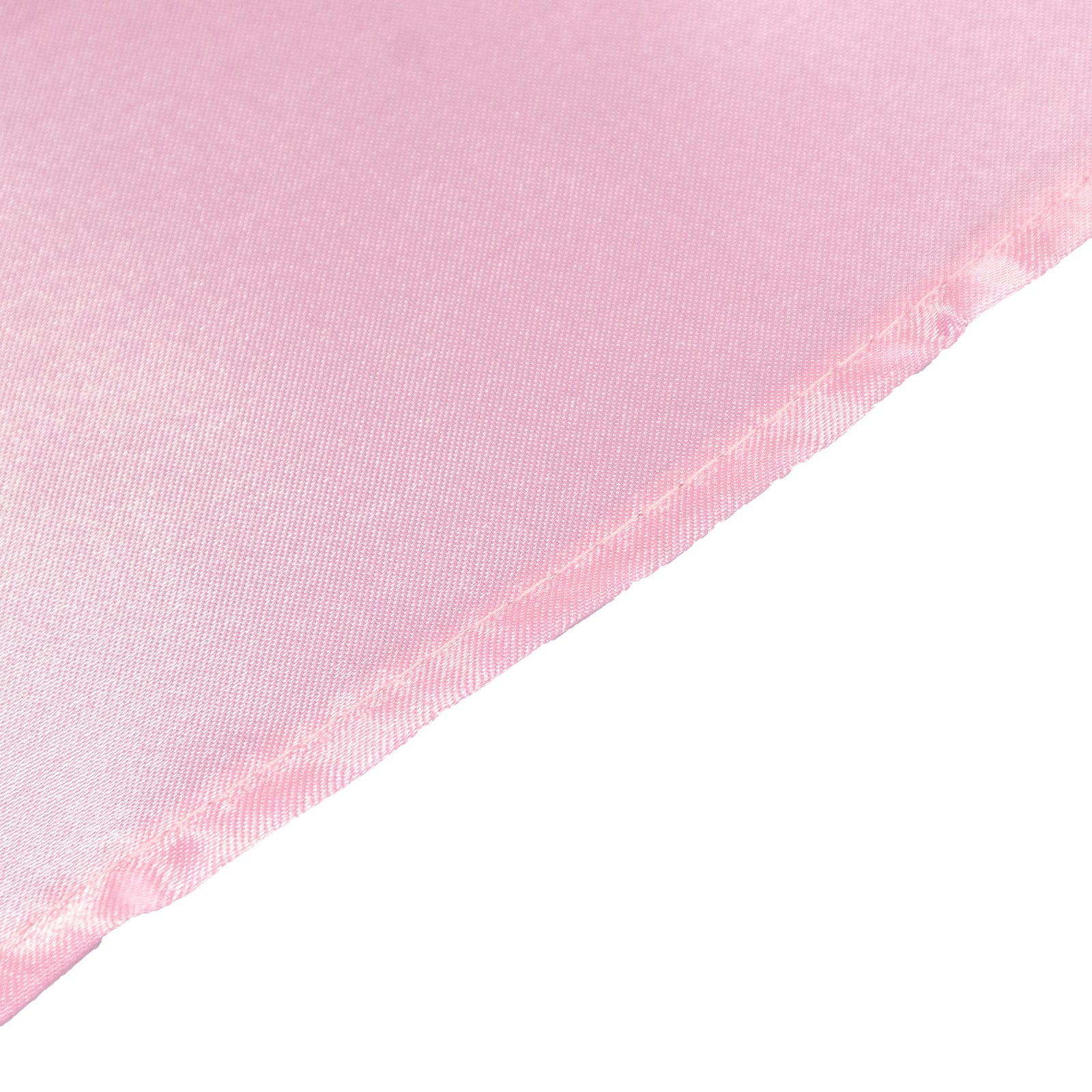 Satin 132" Round Tablecloth Pink - Stylish Seamless Table Cover