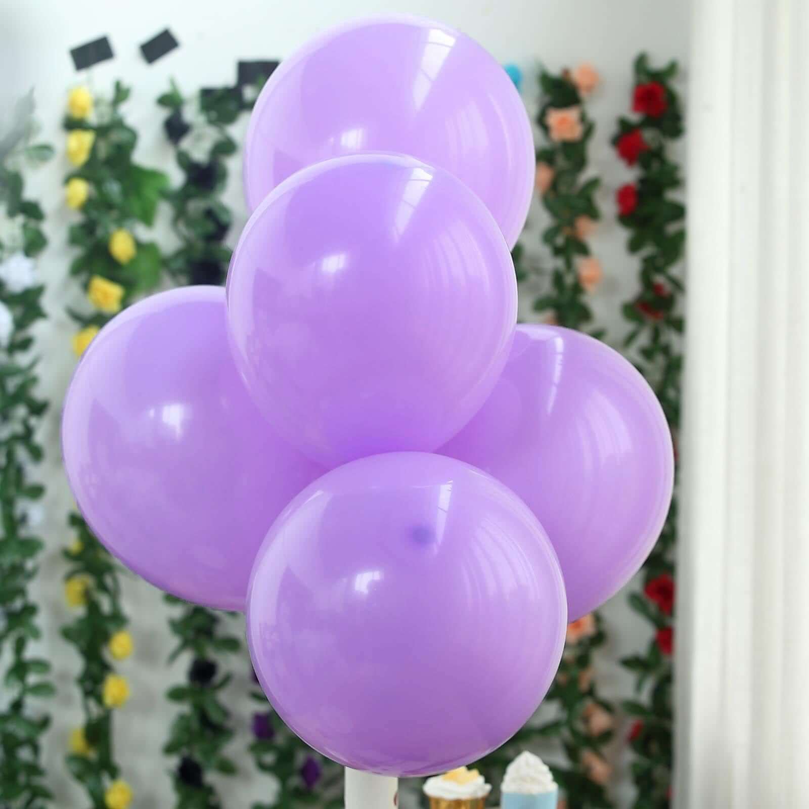 25 Pack 12" Matte Pastel Purple Helium or Air Latex Party Balloons