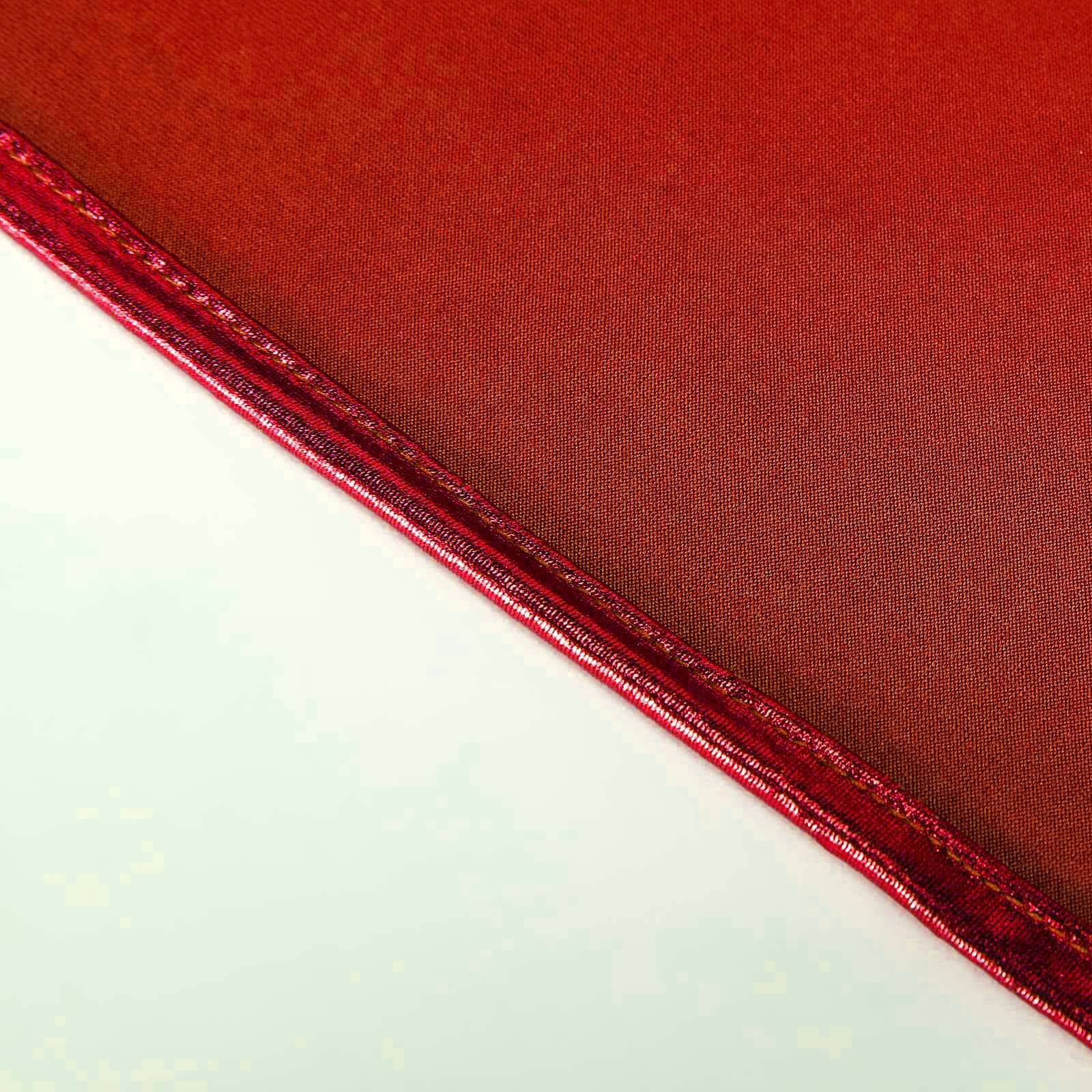 5 Pack Metallic Spandex Chair Sashes Red - Stretch Fit Chair Bands With Round Diamond Buckles