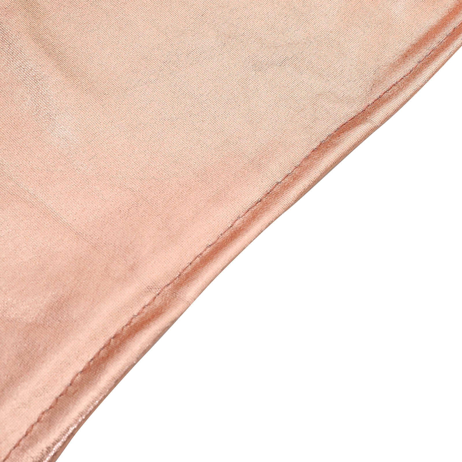 Spandex Banquet Chair Cover Metallic Rose Gold - Glittering Fitted Slipcover