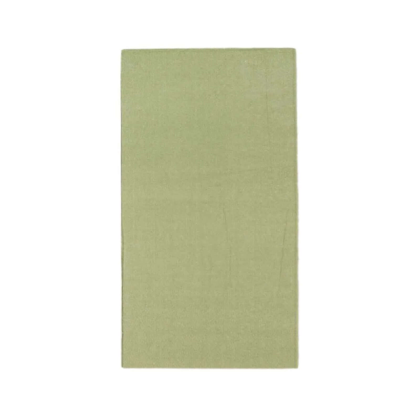50-Pack Paper Napkins Soft Sage Green - Disposable 2-Ply Cocktail and Beverage Napkins for Weddings
