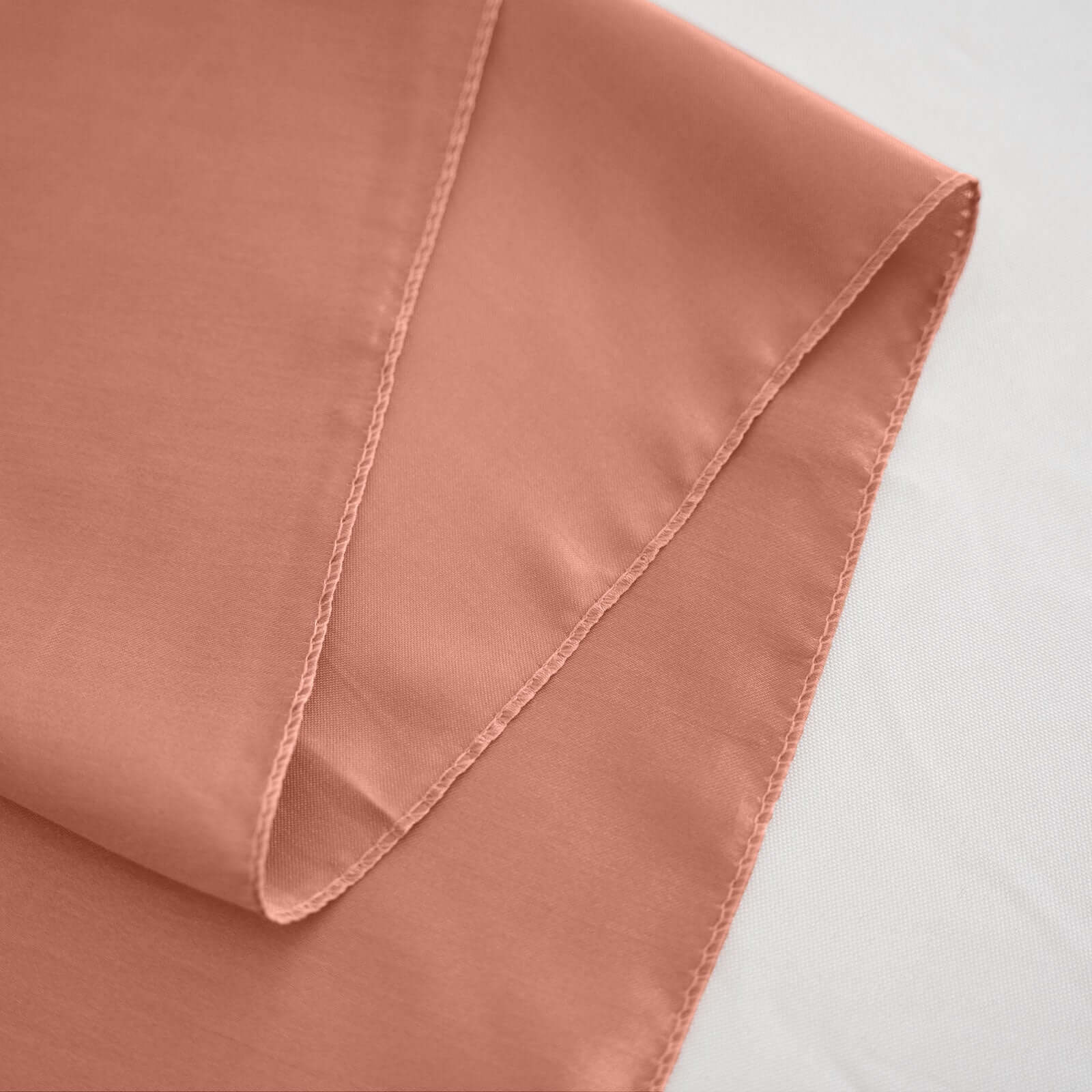 Satin Rectangular 90"x132" Tablecloth Terracotta (Rust) Satin - Seamless Table Cover