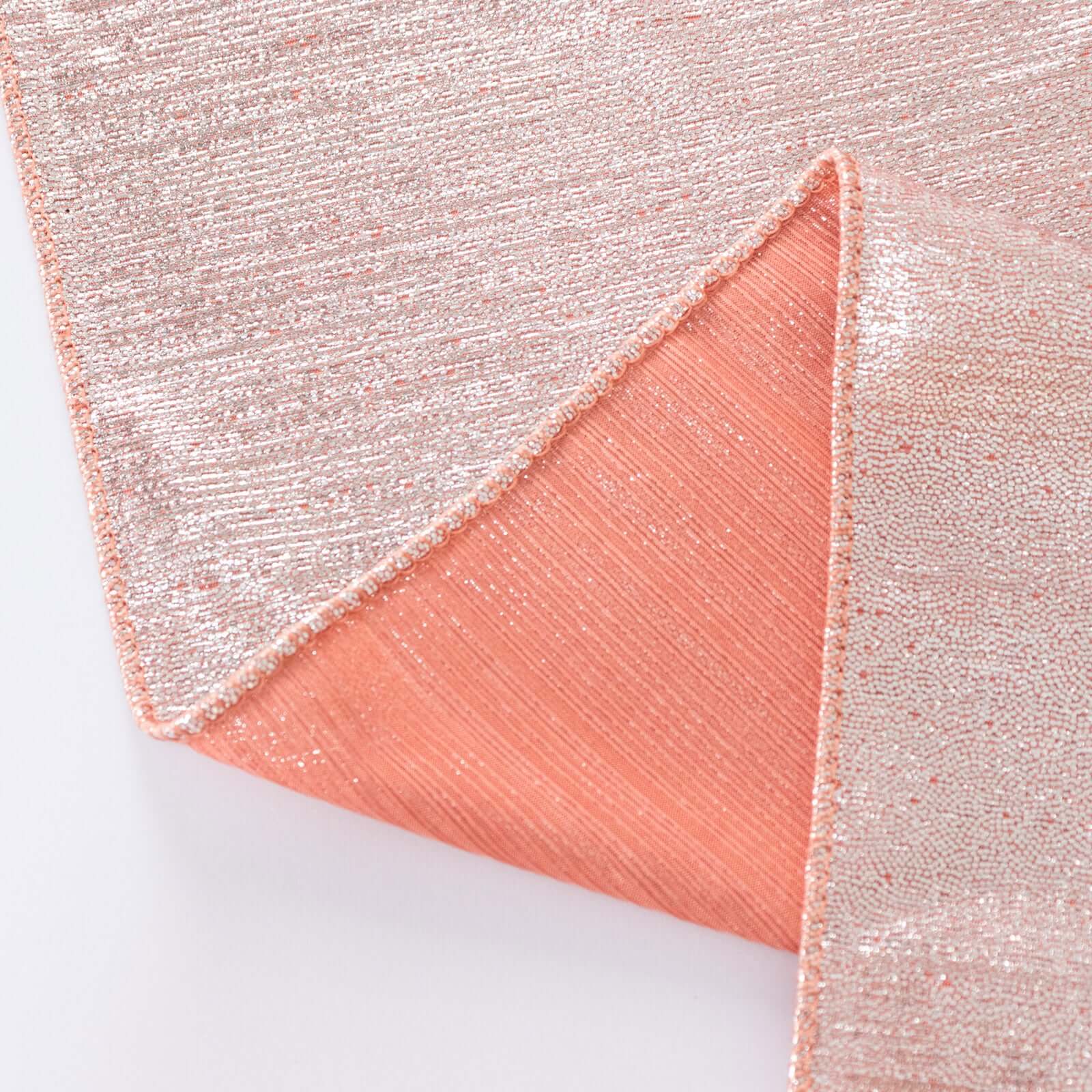 Sequin Dots Polyester 60"x126" Rectangle Tablecloth Shimmering Rose Gold - Wrinkle Free & Sparkling Table Cover