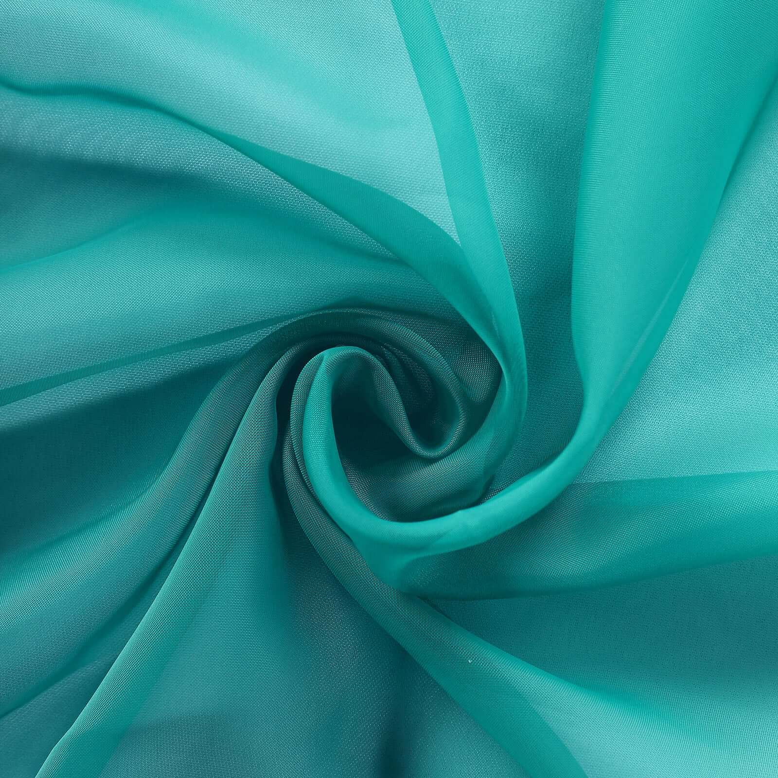 Premium Chiffon 6ft Table Runner Turquoise - Flowy & Lightweight Table Decor