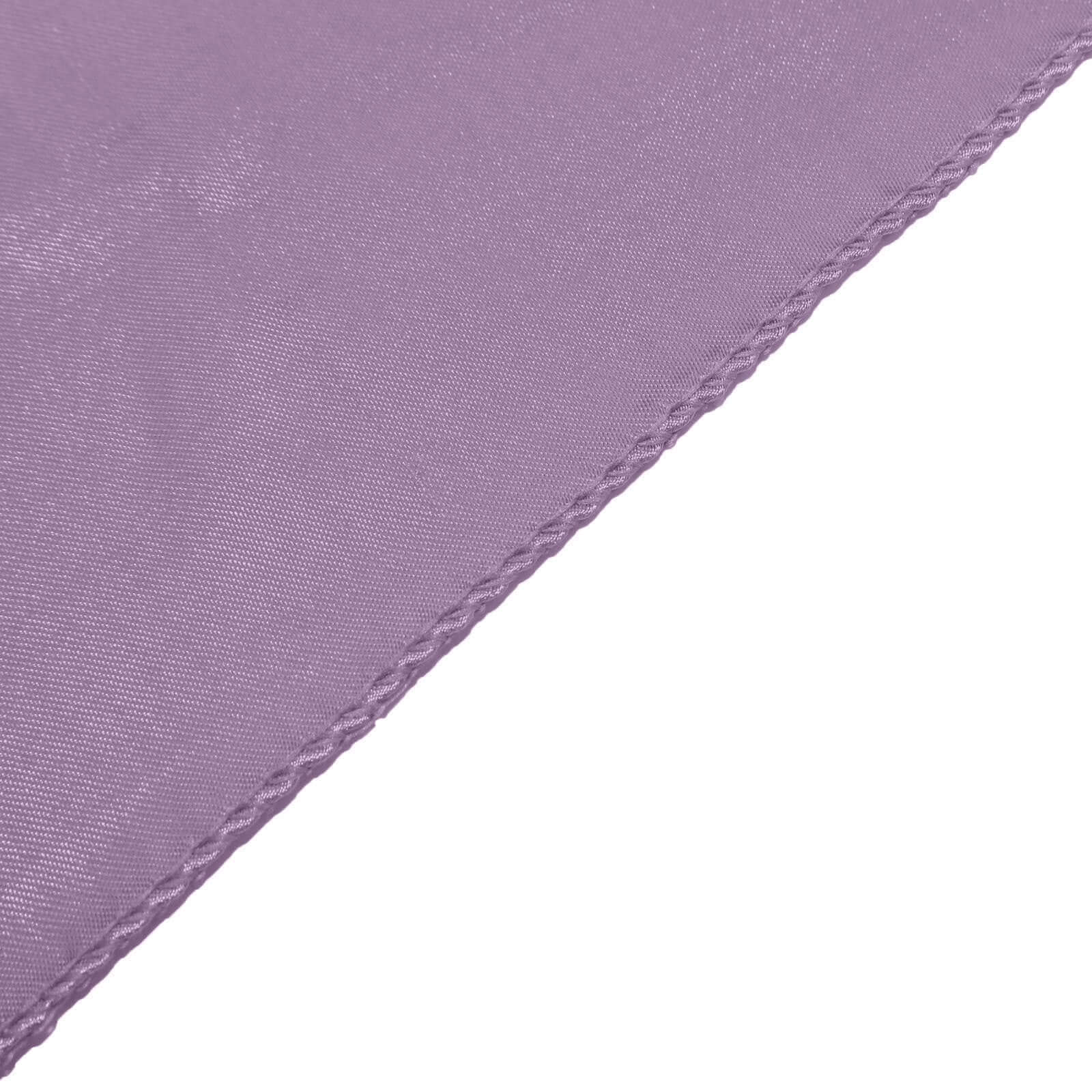 4 Pack Satin 20"x20" Napkins Violet Amethyst - Luxurious Shine & Smooth Dinner Napkins