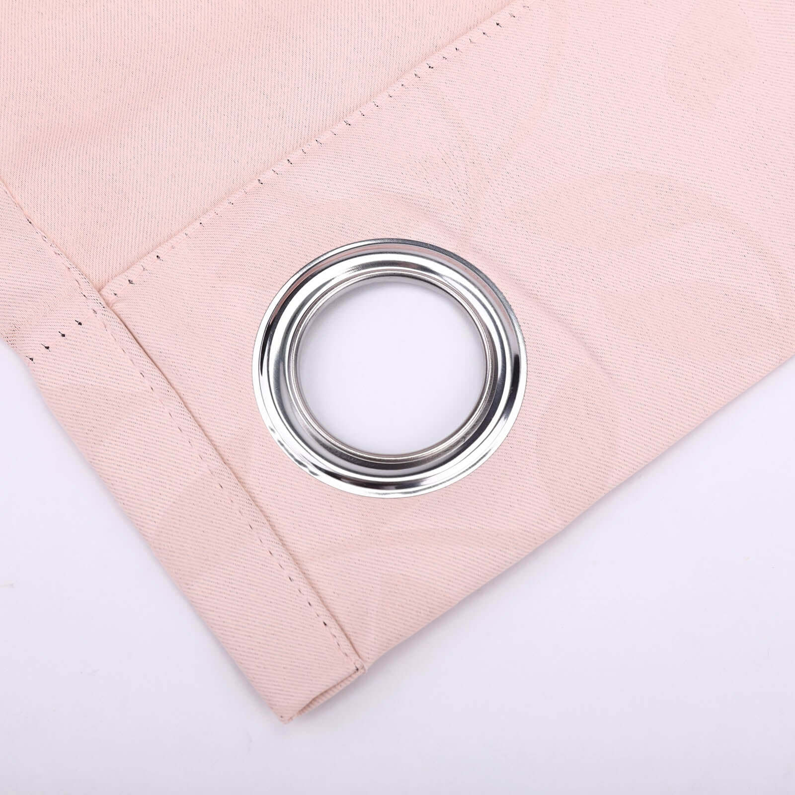 2 Pack Blush Embossed Thermal Blackout Soundproof Curtain Panels, 52"x108" With Chrome Grommet Window Treatment