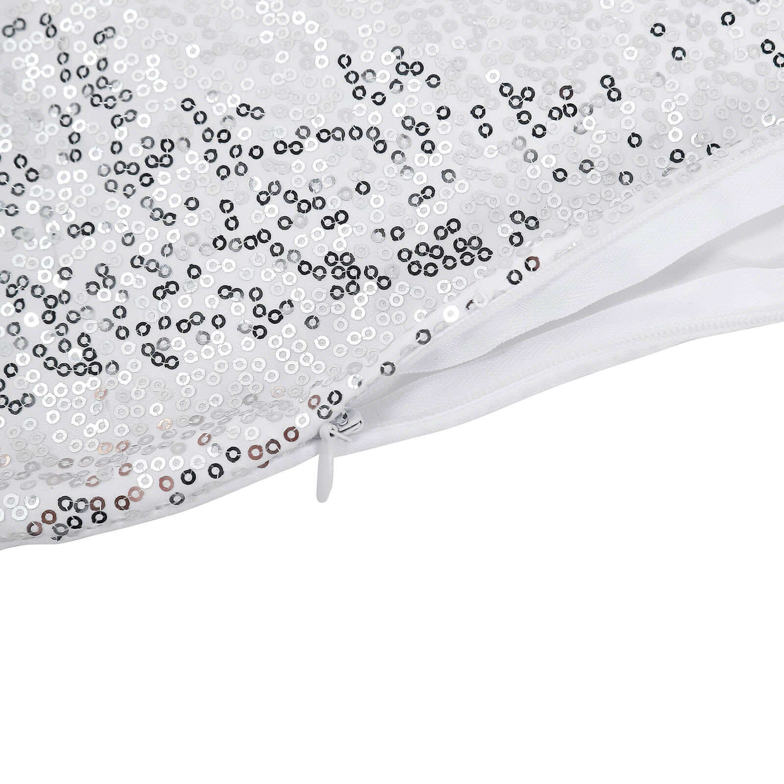 2 Pack 18" Silver Sequin Decorative Square Throw Pillow Cover