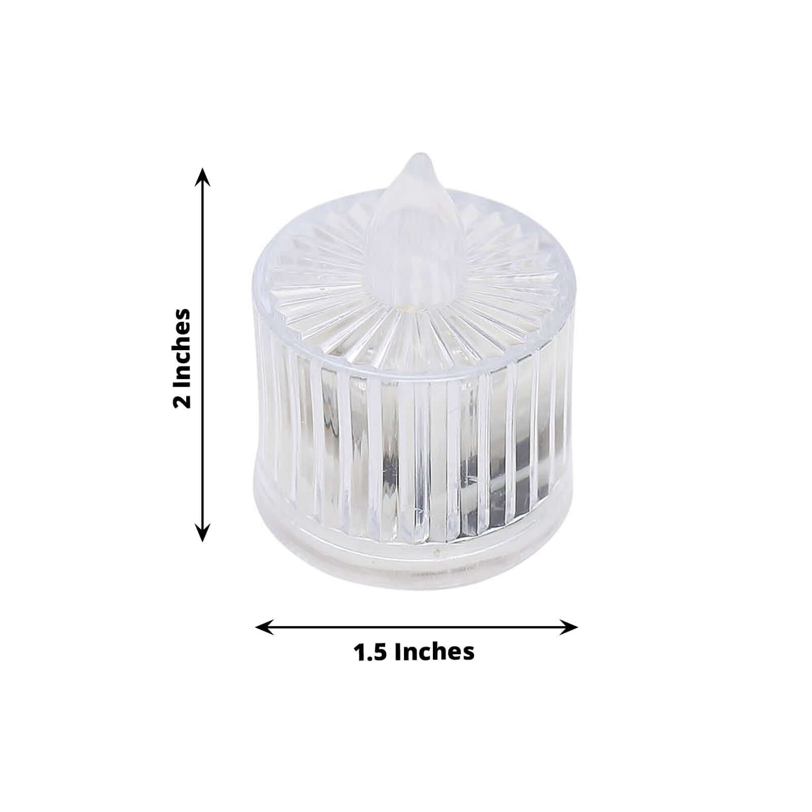 12 Pack Warm White LED Tealight Candles, Flameless Battery-Operated Tea Lights Column Style 2"