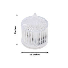 12 Pack Warm White LED Tealight Candles, Flameless Battery-Operated Tea Lights Column Style 2"