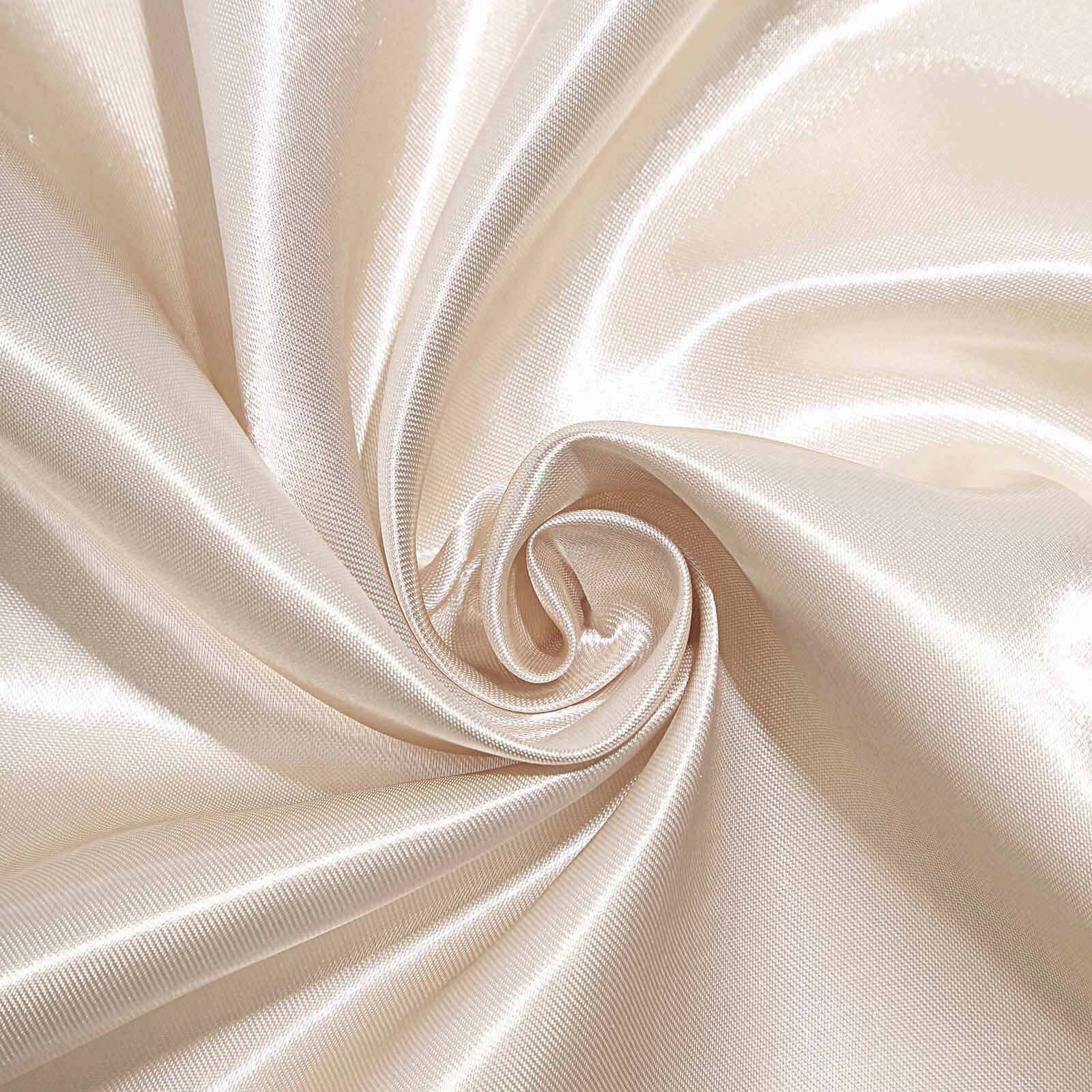 Satin 72"x72" Table Overlay Square Tablecloth Beige - Smooth Finish Table Cover