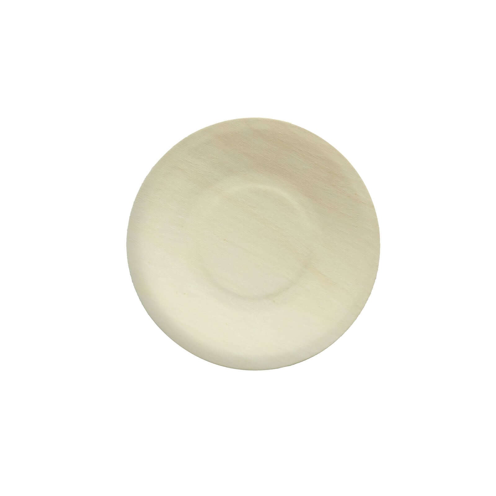 25-Pack Birchwood 6" Round Dessert, Appetizer Plates - Natural Eco Friendly Wooden Disposable Plates for Farmhouse-Style Events, Parties & Gatherings