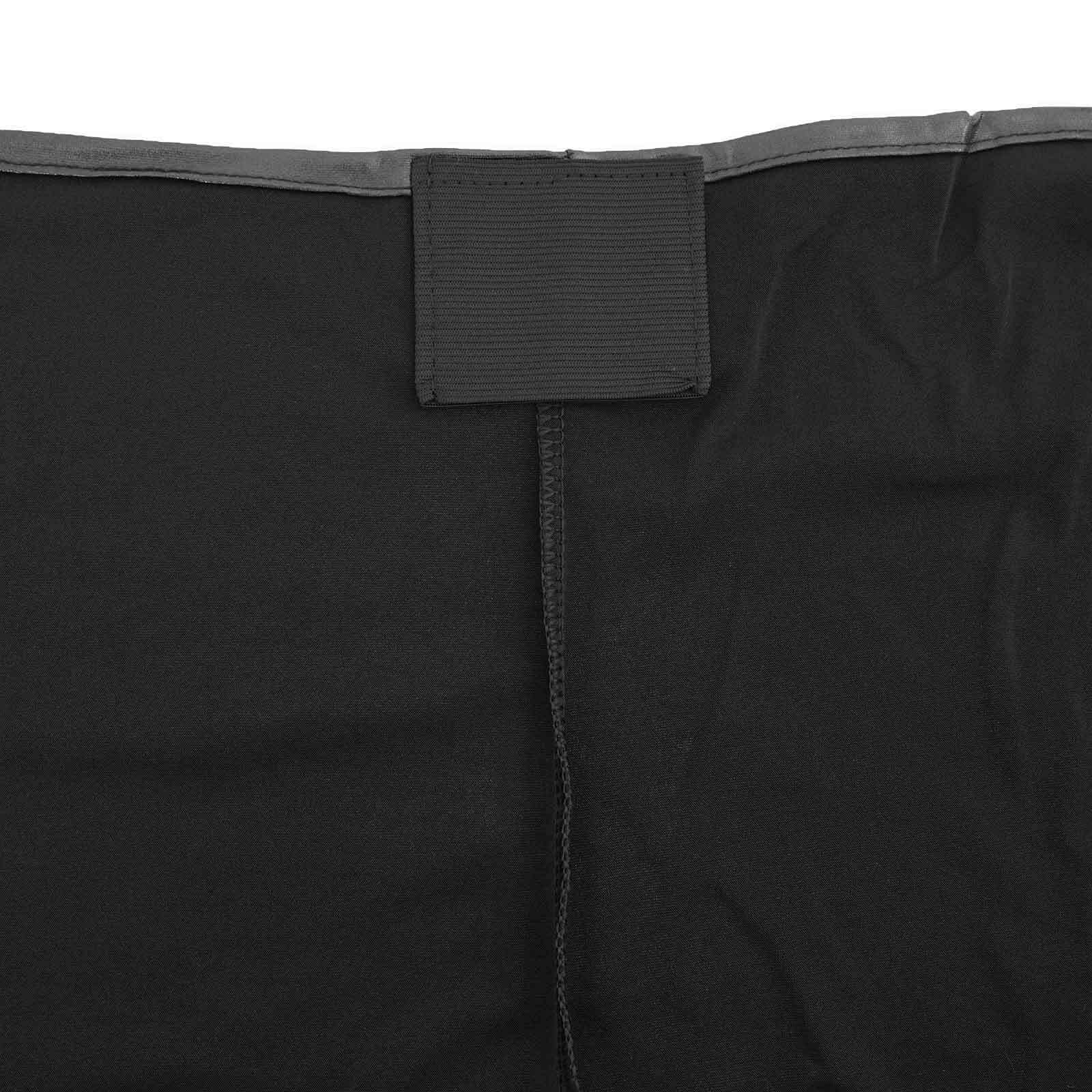 Stretch Spandex 72"x30" Rectangle Tablecloth Metallic Black - Form-Fitting Table Cover
