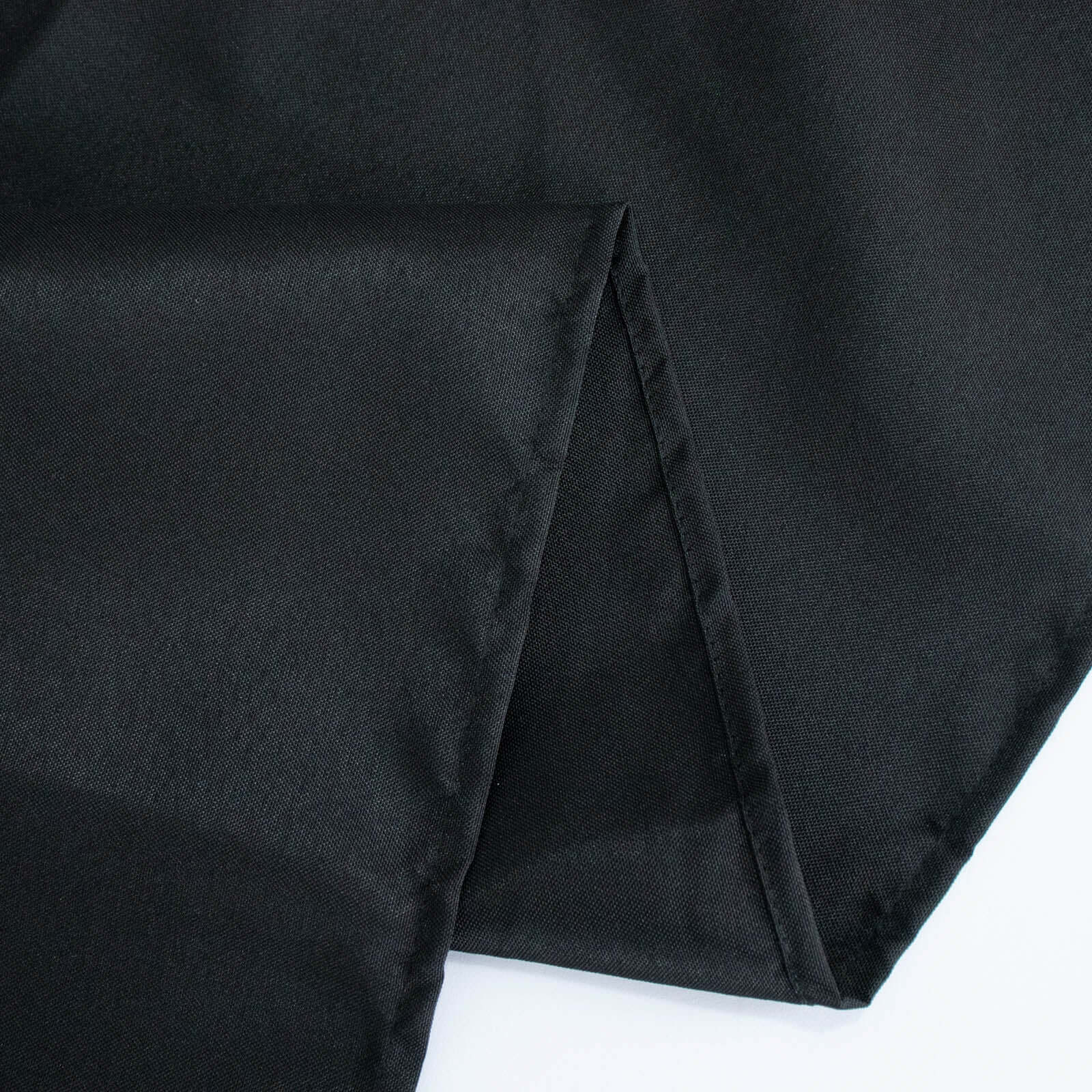 Premium Polyester 90" Round Tablecloth Black - Stain and Wrinkle-Resistant 220GSM Table Cover for Weddings & Event Decor