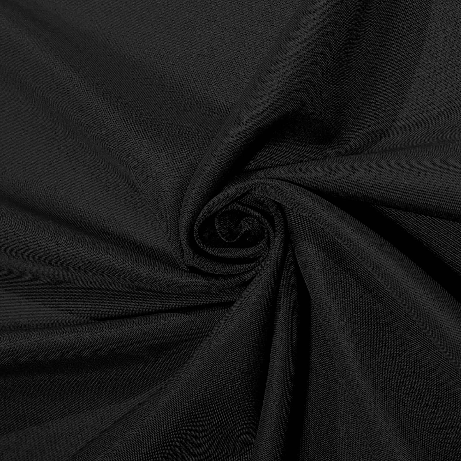 Premium Polyester 70"x70" Table Overlay Square Tablecloth Black 220GSM Wrinkle-Resistant Table Cover