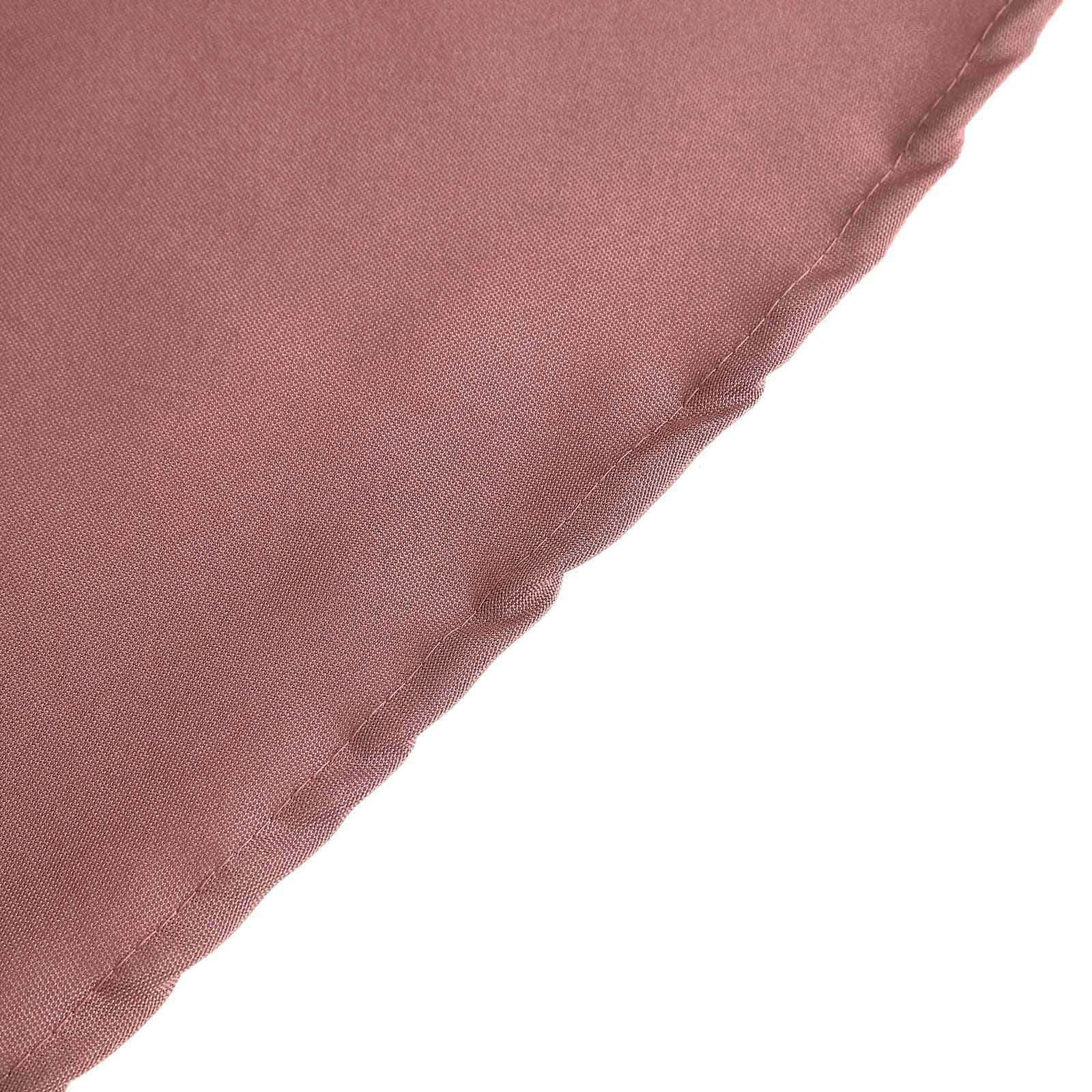 Polyester 108" Round Tablecloth Cinnamon Rose - Wrinkle-Resistant Table Cover