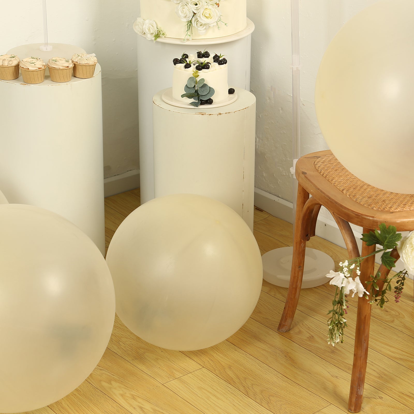 5 Pack Large Clear Biodegradable Balloons, 36" Thickened Extra Strong Eco-friendly Latex Helium Party Balloons