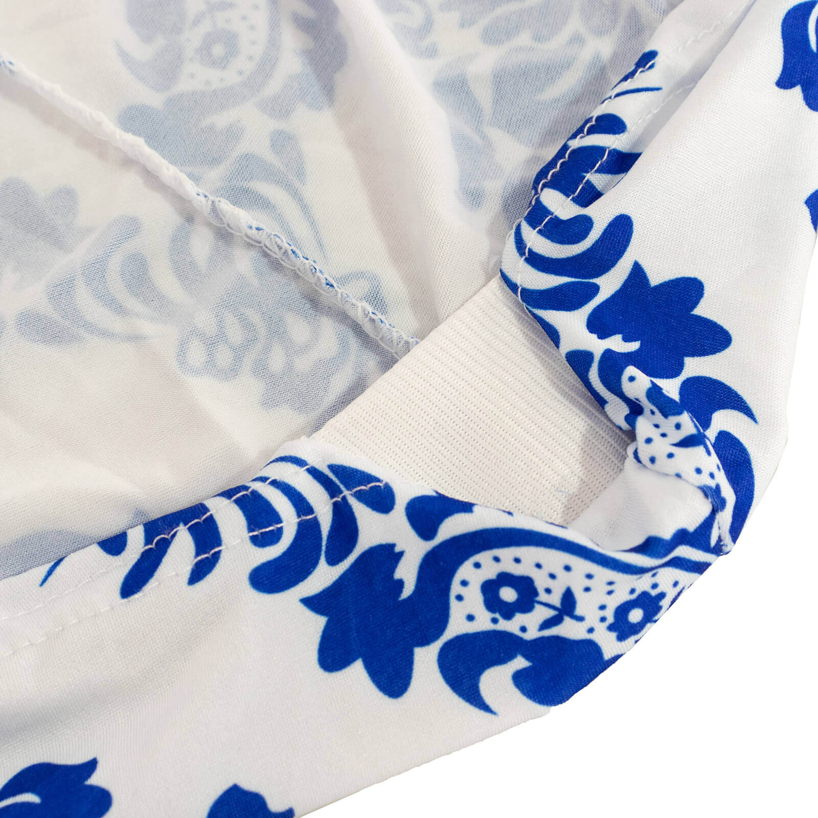 Spandex 24"-32" Round Cocktail Table Cover Royal Blue Damask Highboy Tables - Easy to Maintain Stretch Fitted Tablecloth